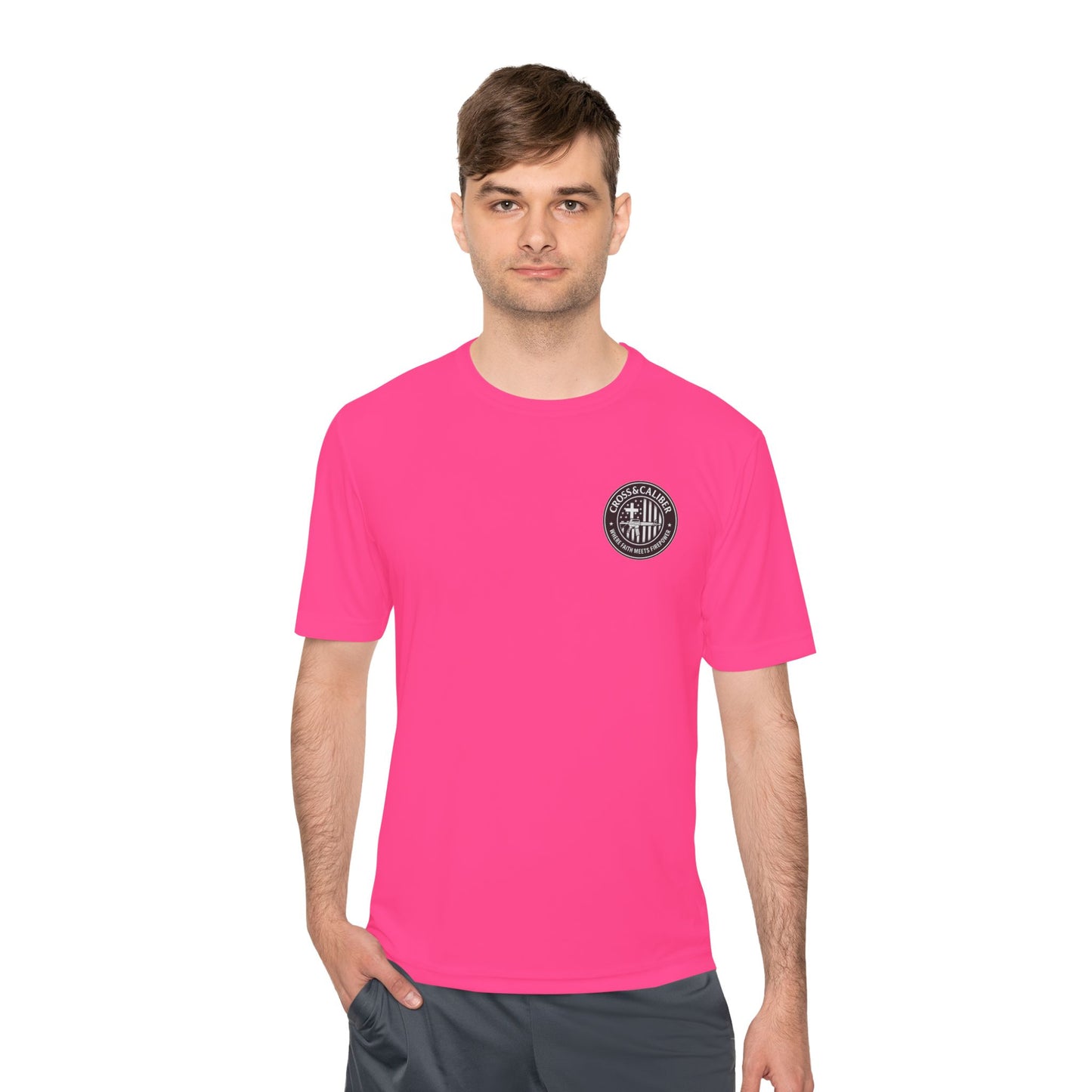 Unisex Moisture Wicking Tee -Carpenter’s Union "Jesus Was a Carpenter" Graphic Tee for Comfort and Style
