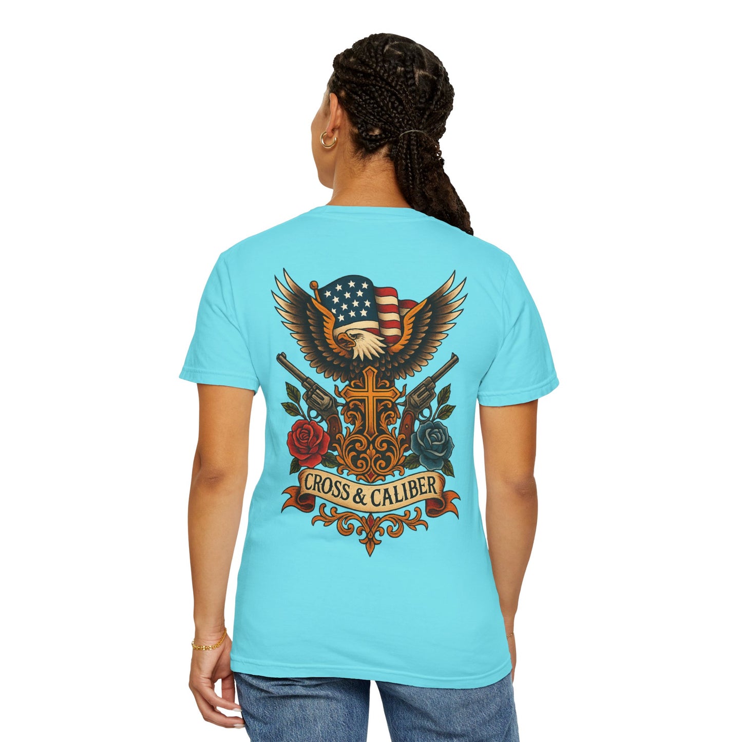 Cross & Caliber Tattoo Edition Unisex T-Shirt - Vintage Style Graphic Tee