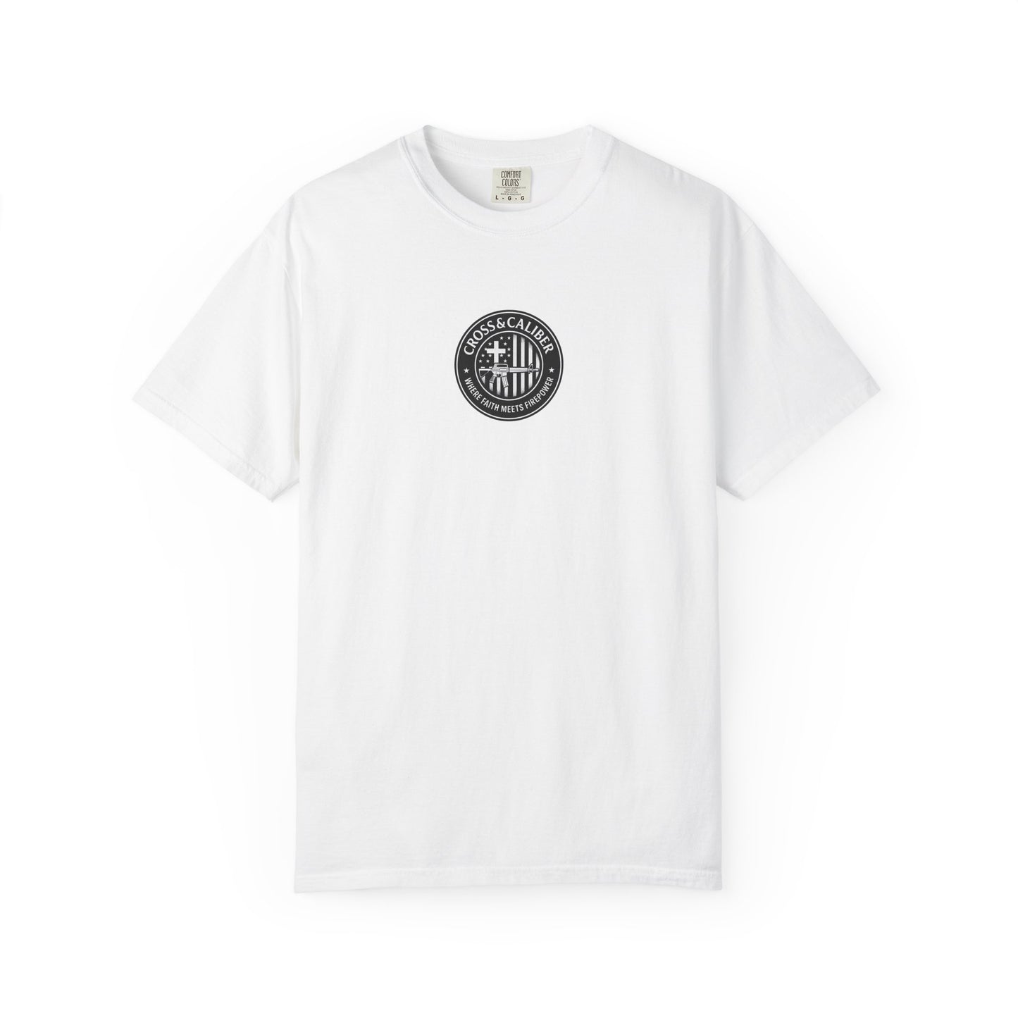 Motorcycle Enthusiast T-Shirt - Cross & Caliber Design with Inspirational Quote