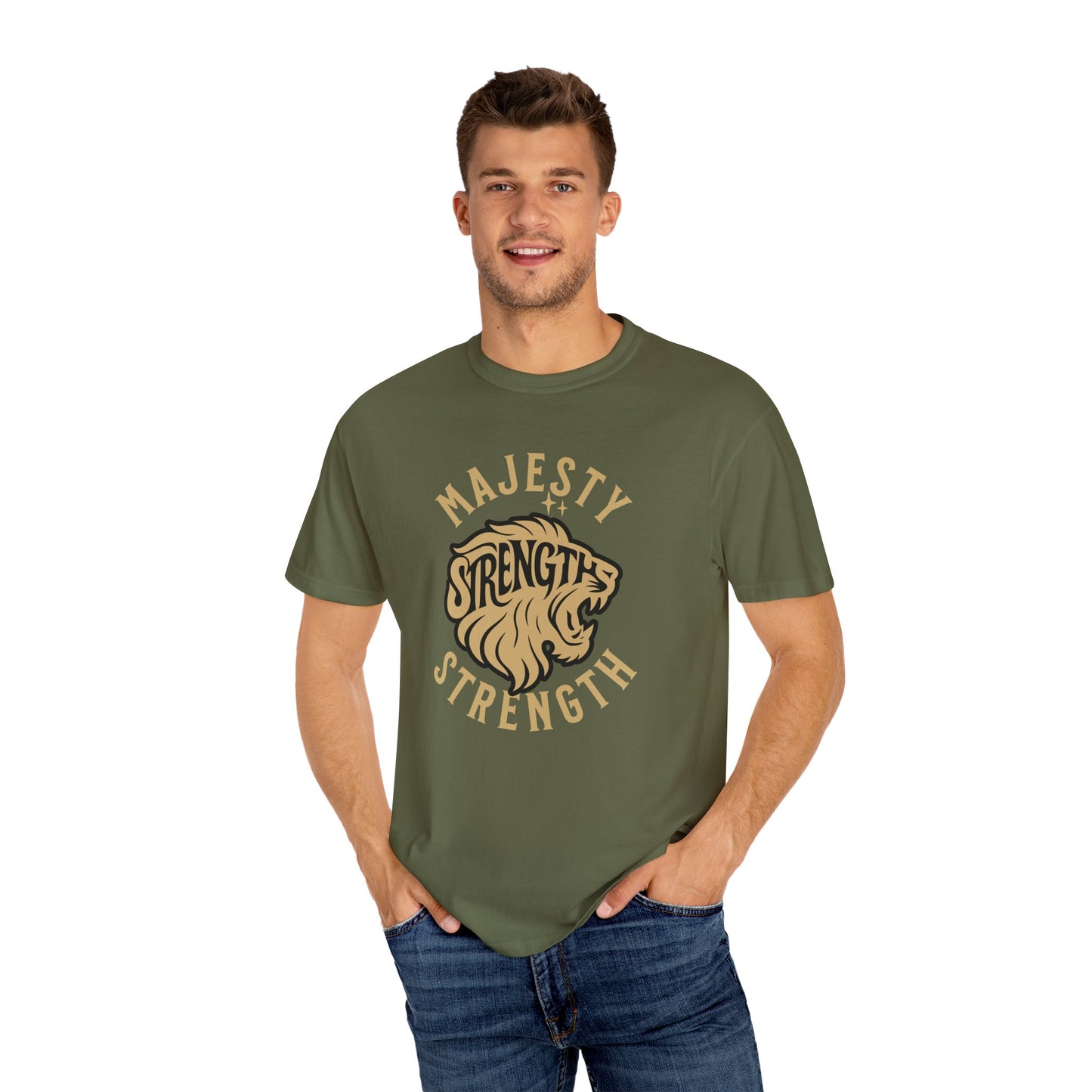 Strength & Majesty T-Shirt, Unisex Graphic Tee, Animal Lover Gift, Strength Inspirational Shirt, Casual Wear, Gift for Him/Her