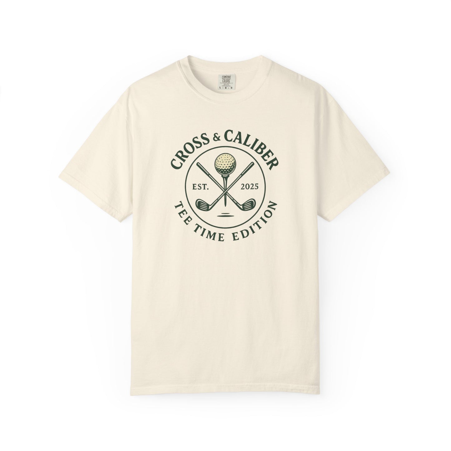 Golf-Themed Garment-Dyed T-Shirt, Tee Time Style Tee, Perfect Gift for Golf Lovers, Casual Wear, Unisex Golf Apparel