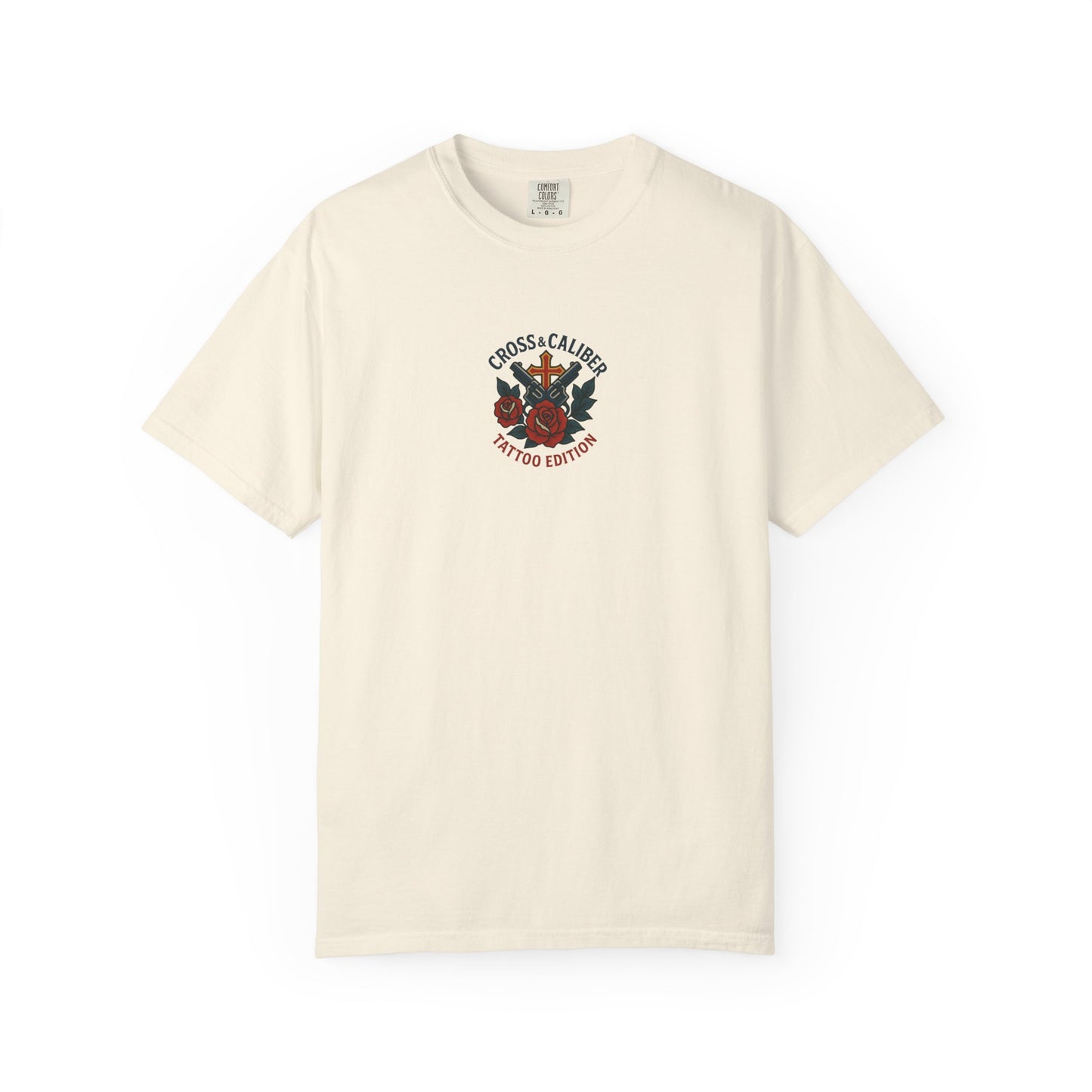 Cross & Caliber Tattoo Edition Unisex T-Shirt - Vintage Style Graphic Tee