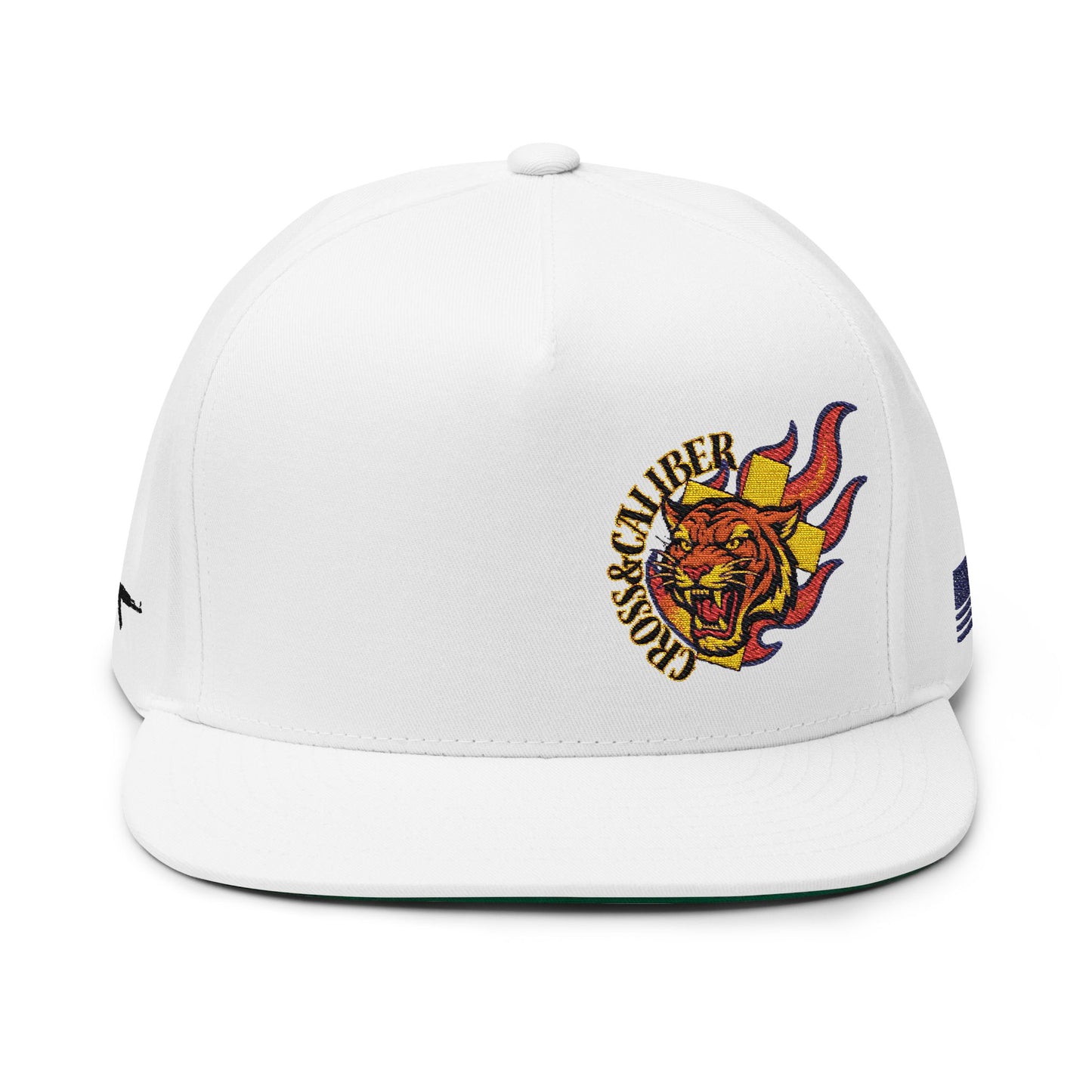 Embroidered Flat Bill Cap - Cross & Caliber Design