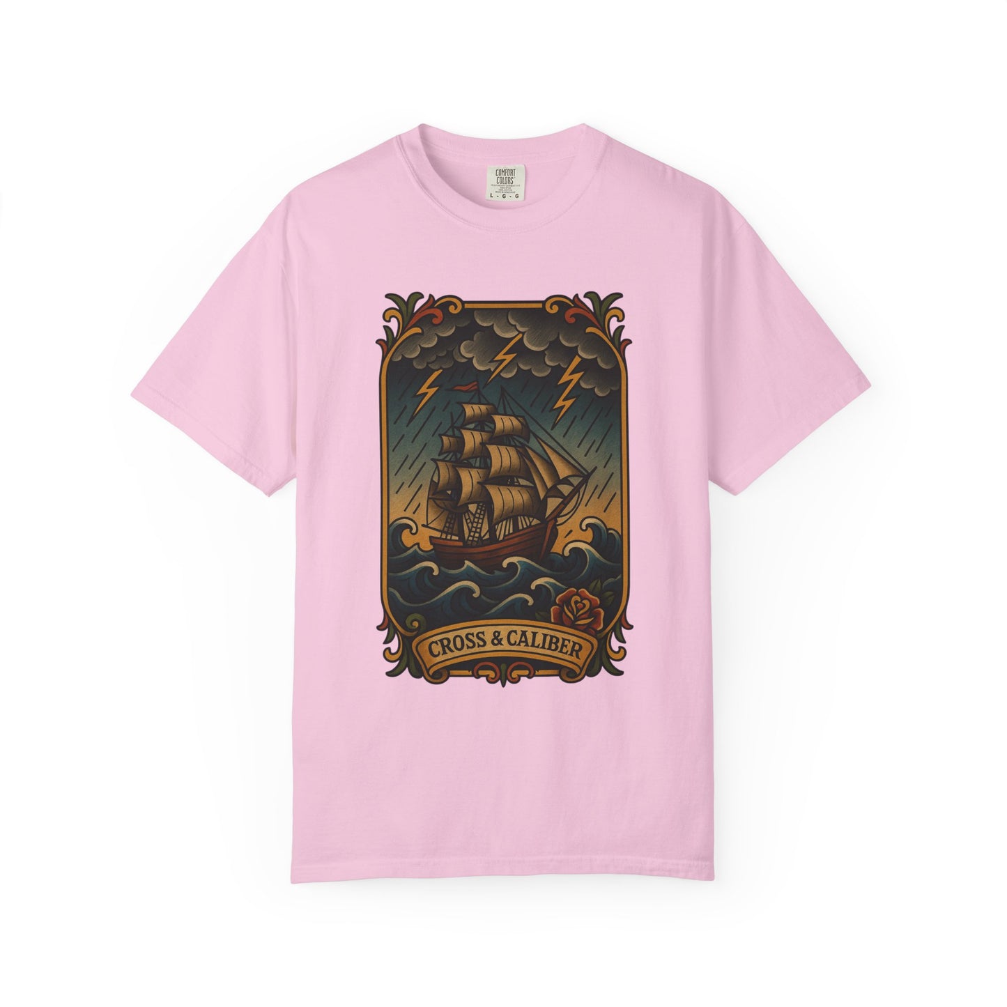 Nautical Tattoo T-Shirt - Cross & Caliber Design