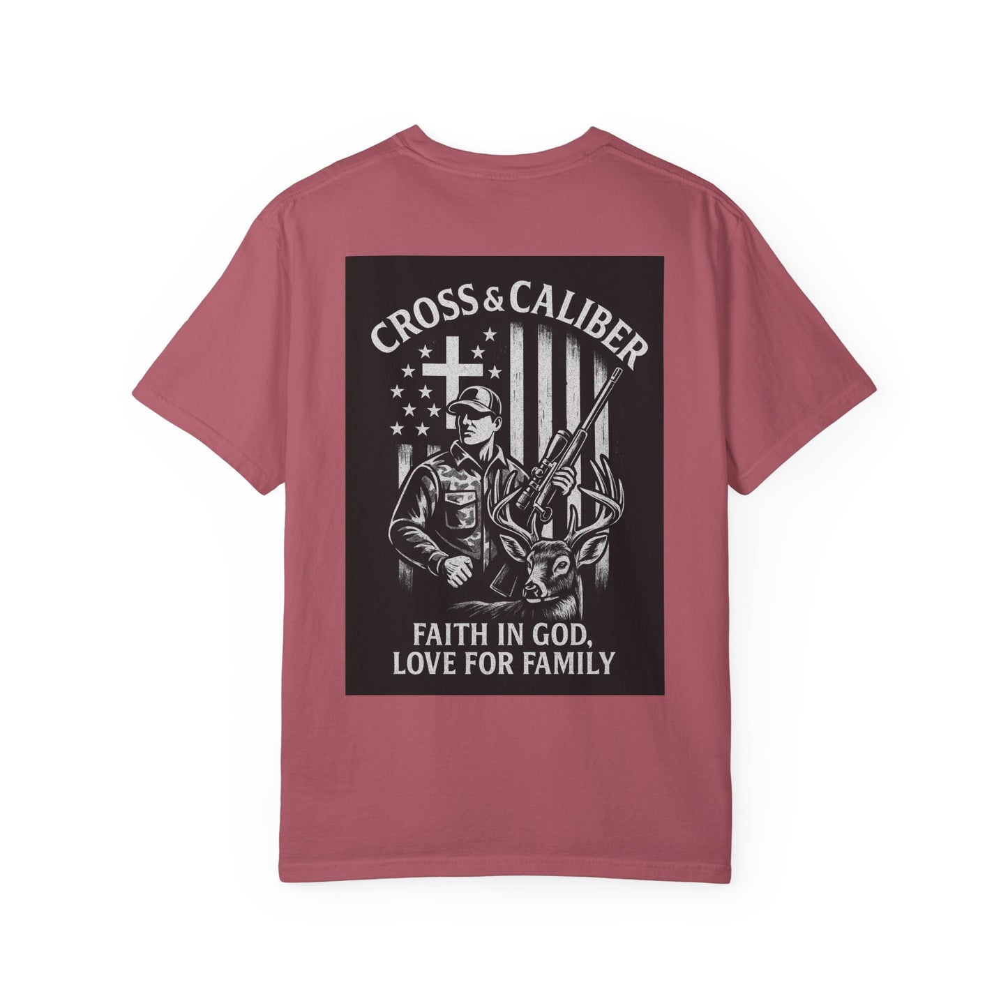 Faith-Focused Unisex Garment-Dyed T-shirt - Cross & Caliber Design