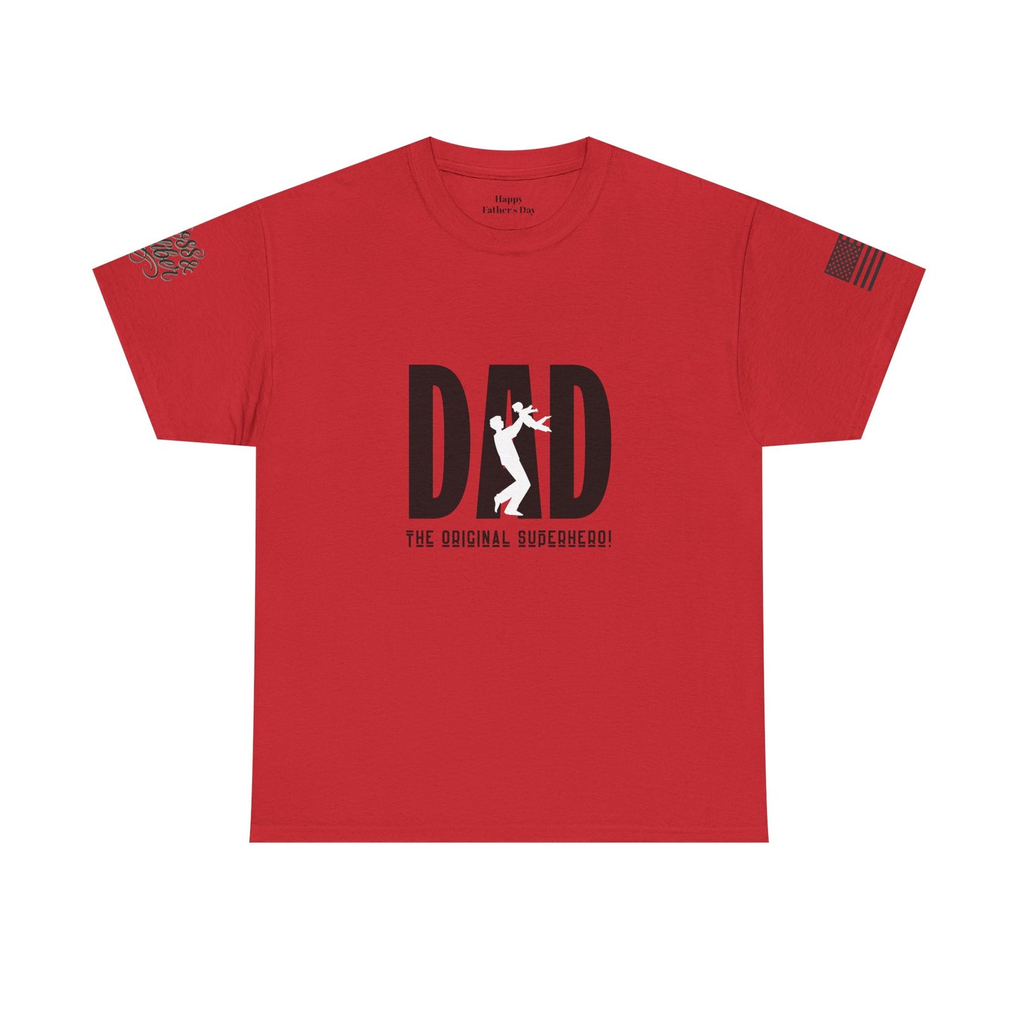 Dad Humor Unisex Heavy Cotton Tee - Funny Dad Shirt, Gift for Father's Day, Casual Comedy Tee, Patriotic Apparel, Birthday Gift