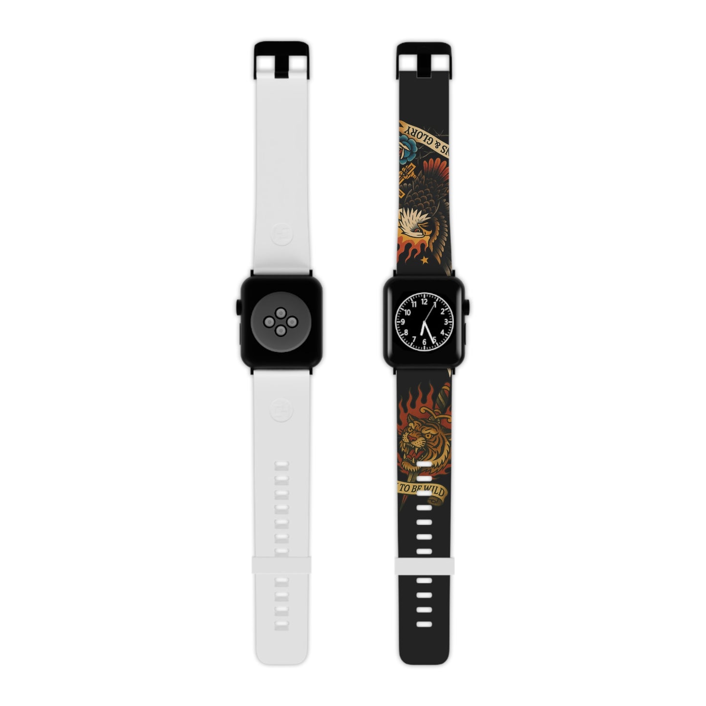 Bold Tattoo-Themed Watch Band - 'Born to Be Wild' Design