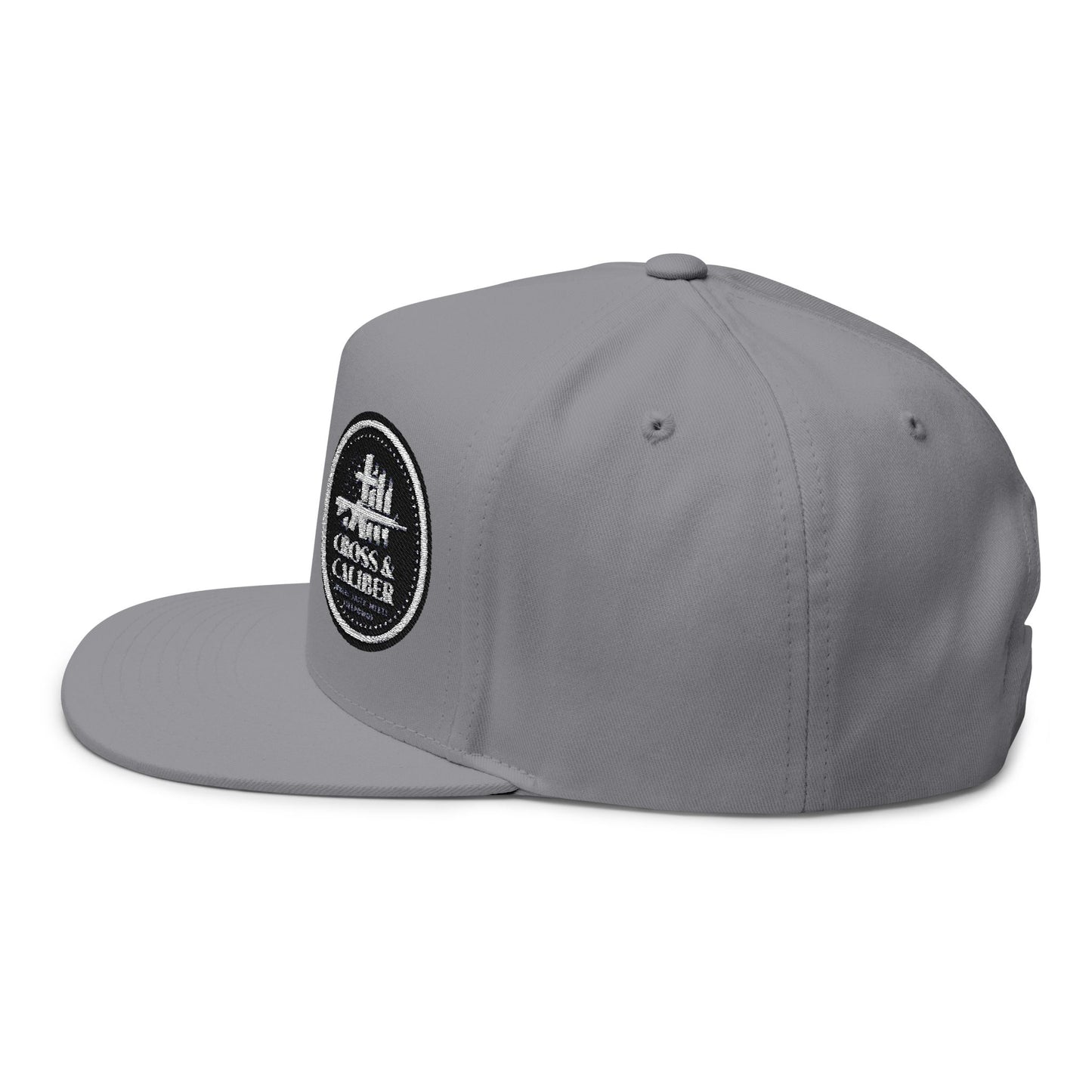 Cross & Caliber Embroidered Flat Bill Cap - Stylish Gear for Everyday Adventures