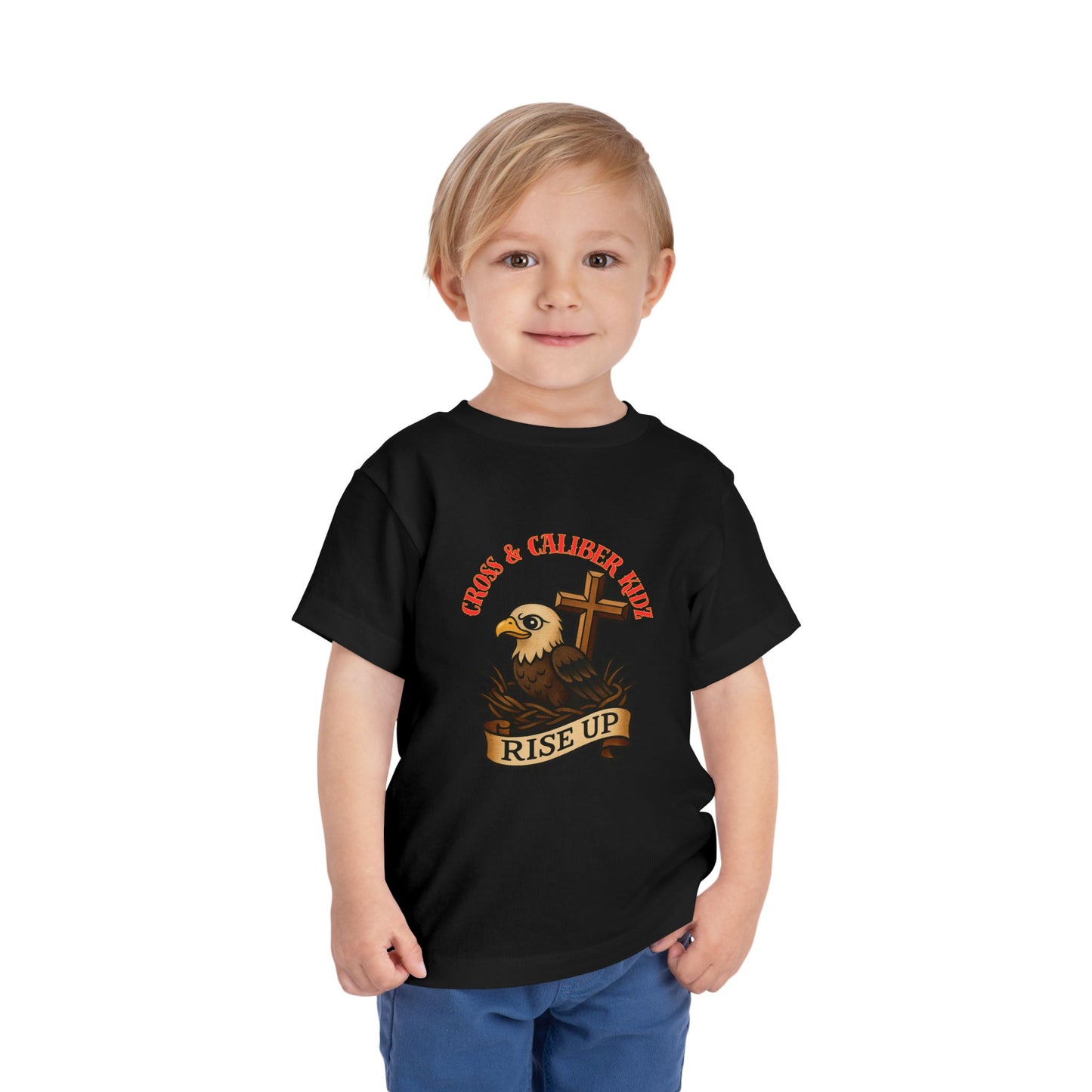 Kids' Eagle 'Rise Up' Short Sleeve Tee - Inspirational Toddler Shirt