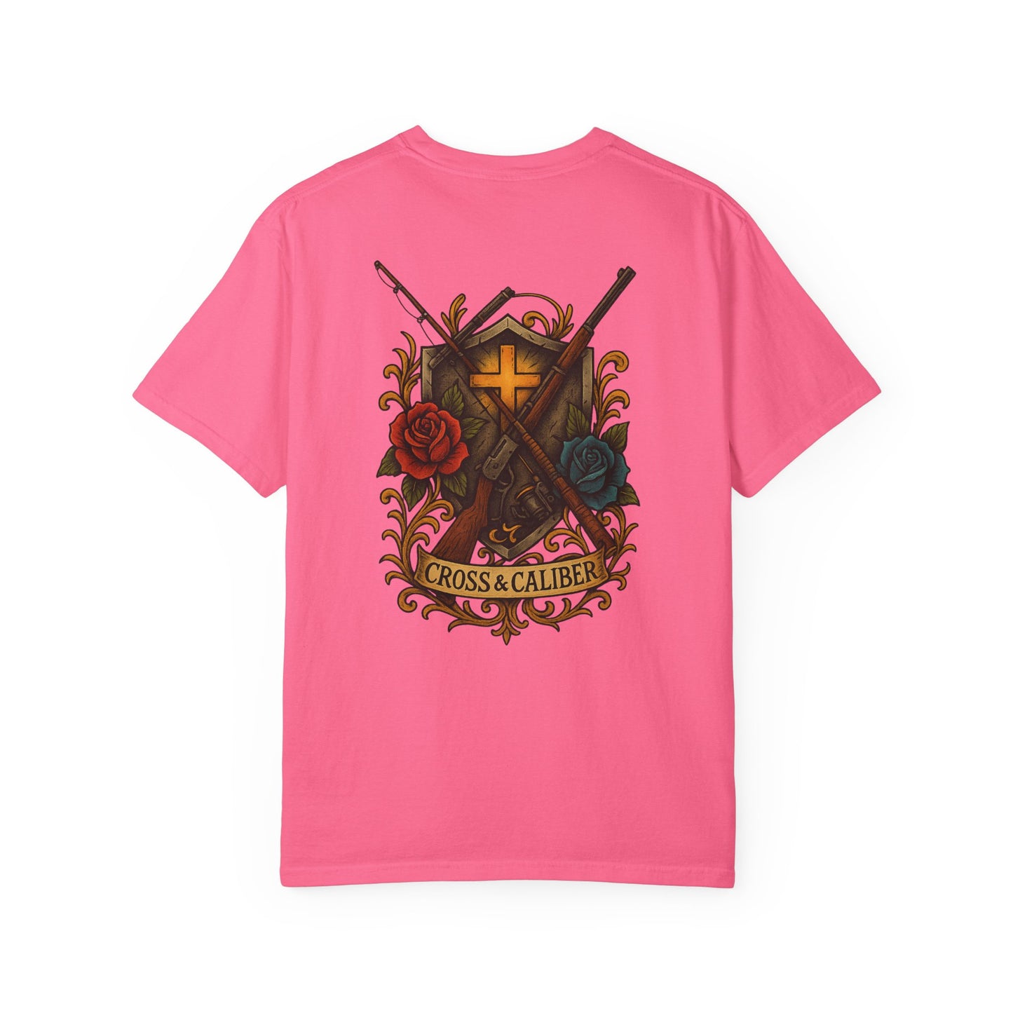 Cross & Caliber Tattoo Edition Unisex Garment-Dyed T-Shirt