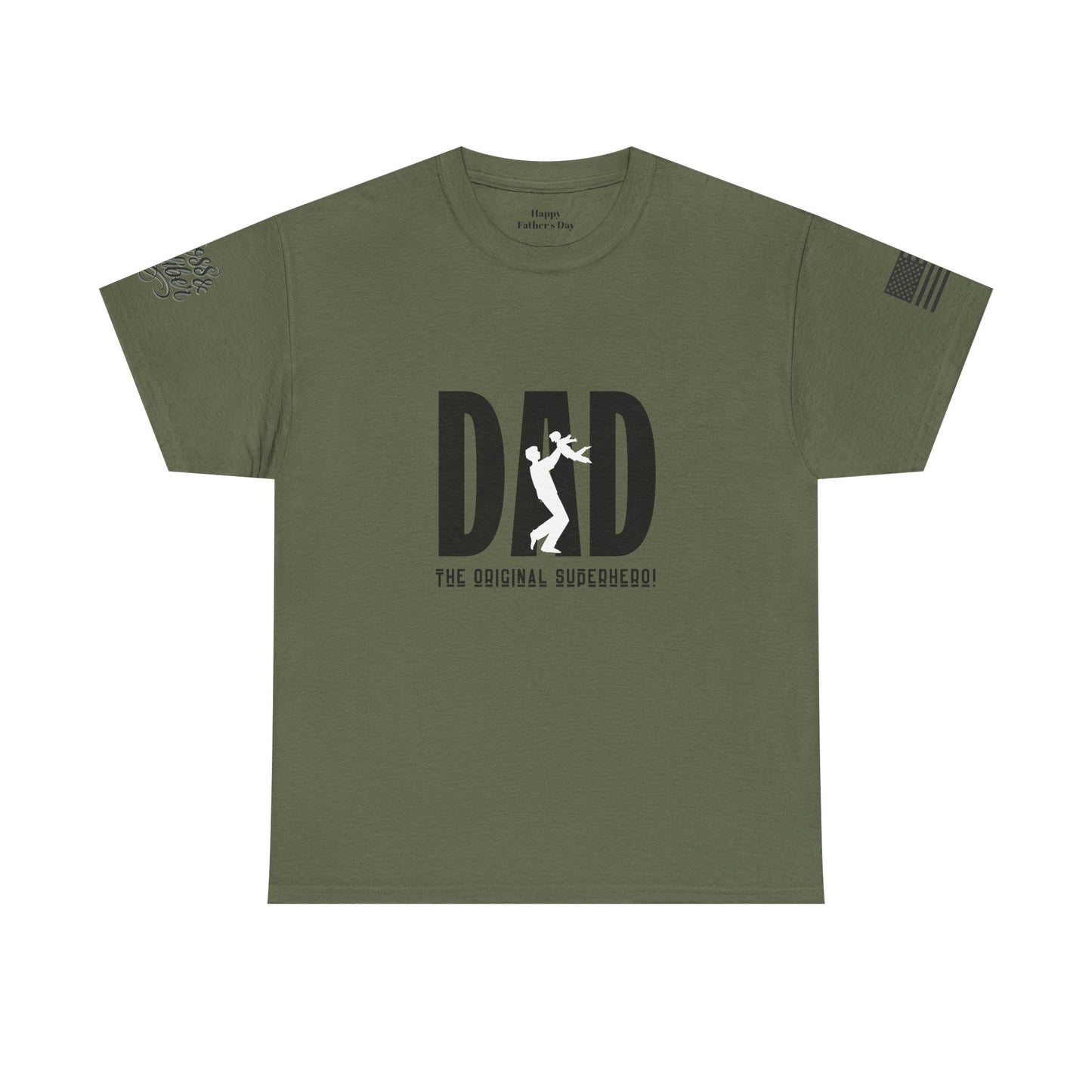Dad Humor Unisex Heavy Cotton Tee - Funny Dad Shirt, Gift for Father's Day, Casual Comedy Tee, Patriotic Apparel, Birthday Gift