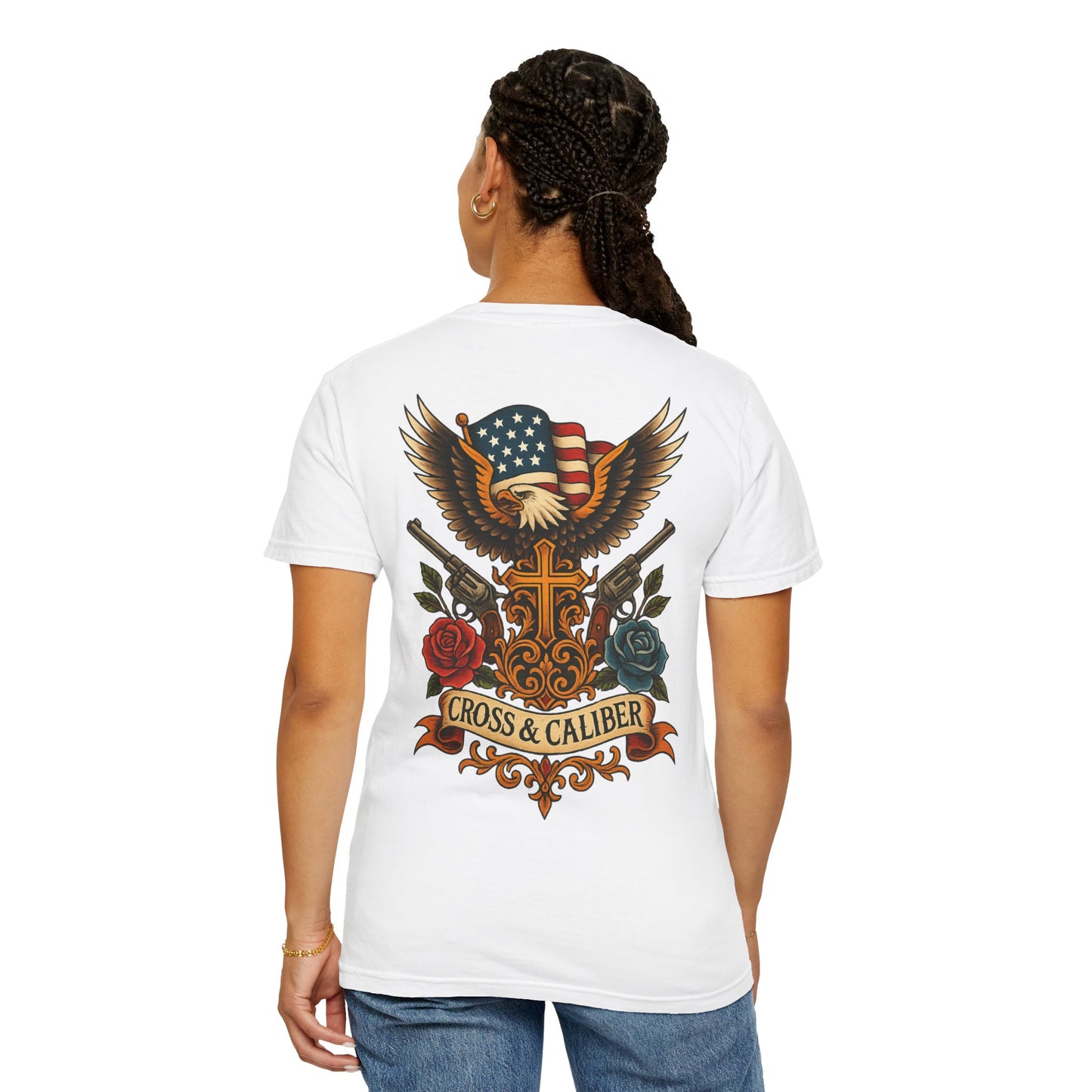Cross & Caliber Tattoo Edition Unisex T-Shirt - Vintage Style Graphic Tee
