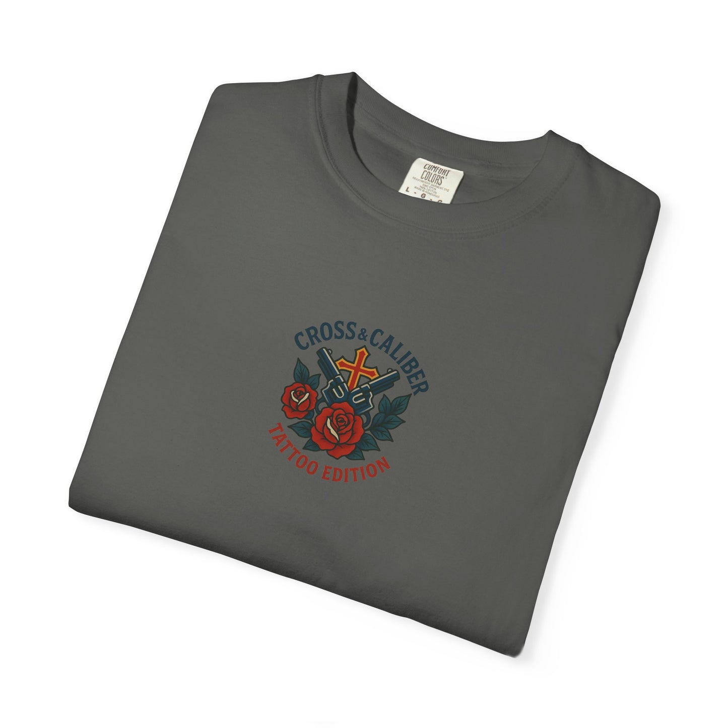 Cross & Caliber Tattoo Edition Unisex T-Shirt - Vintage Style Graphic Tee