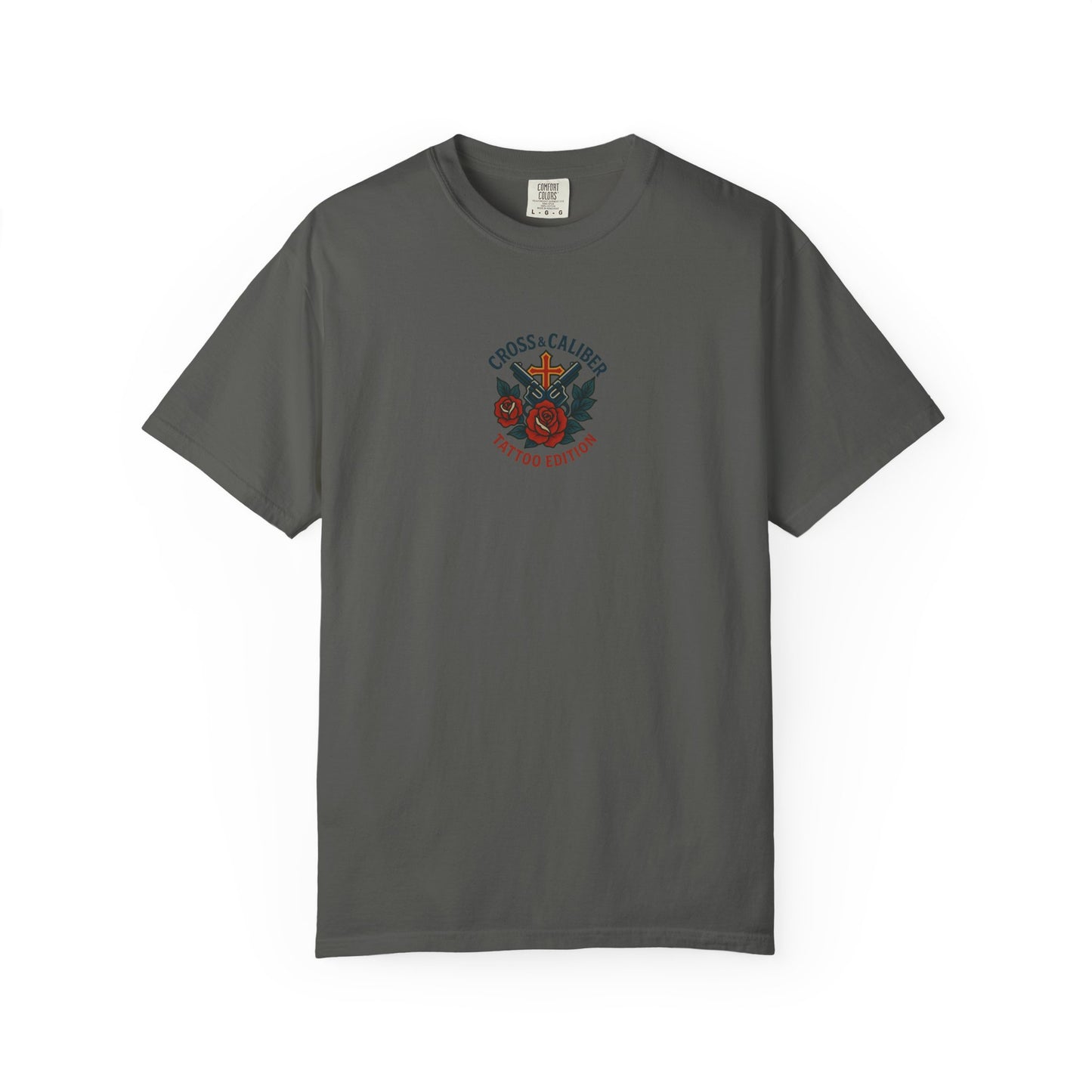 Cross & Caliber Tattoo Edition Unisex T-Shirt - Vintage Style Graphic Tee