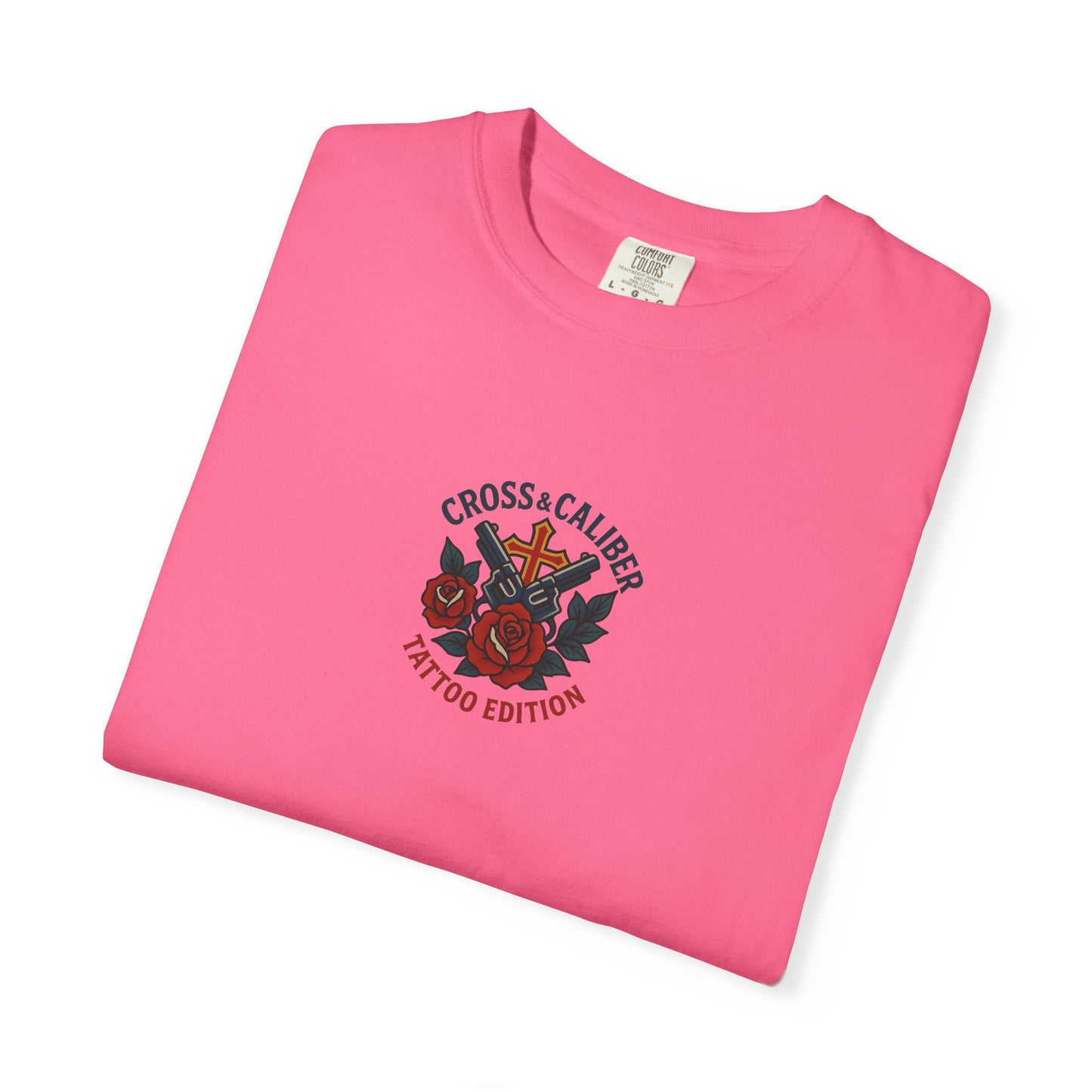 Cross & Caliber Tattoo Edition Unisex T-Shirt - Vintage Style Graphic Tee
