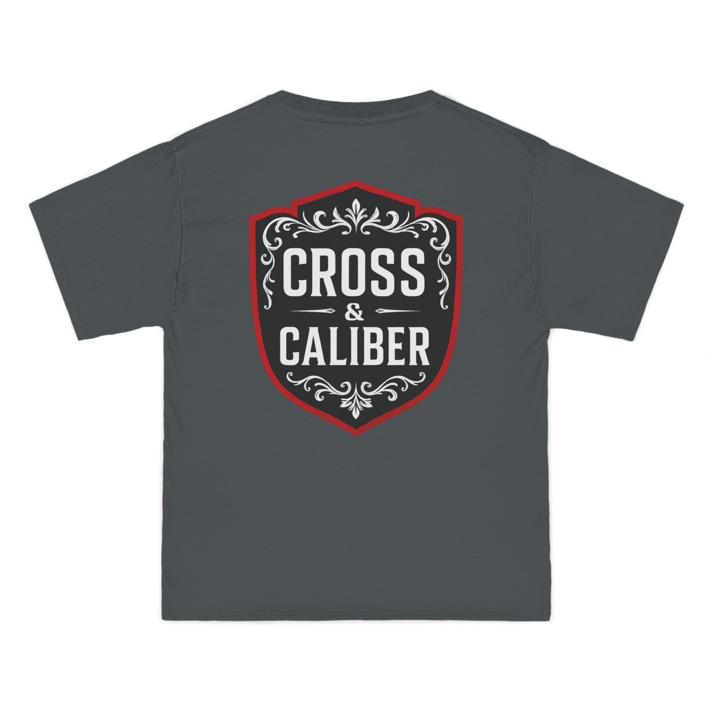Cross & Caliber Shield Graphic T-Shirt for Casual Style