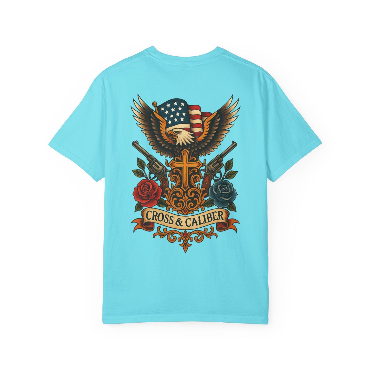 Cross & Caliber Tattoo Edition Unisex T-Shirt - Vintage Style Graphic Tee