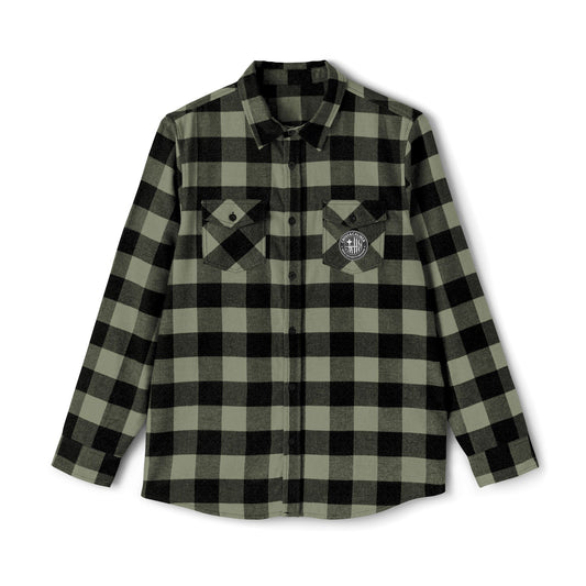 Unisex Flannel Shirt - Cross & Caliber Graphic, Cozy Casual Wear for Any Occasion