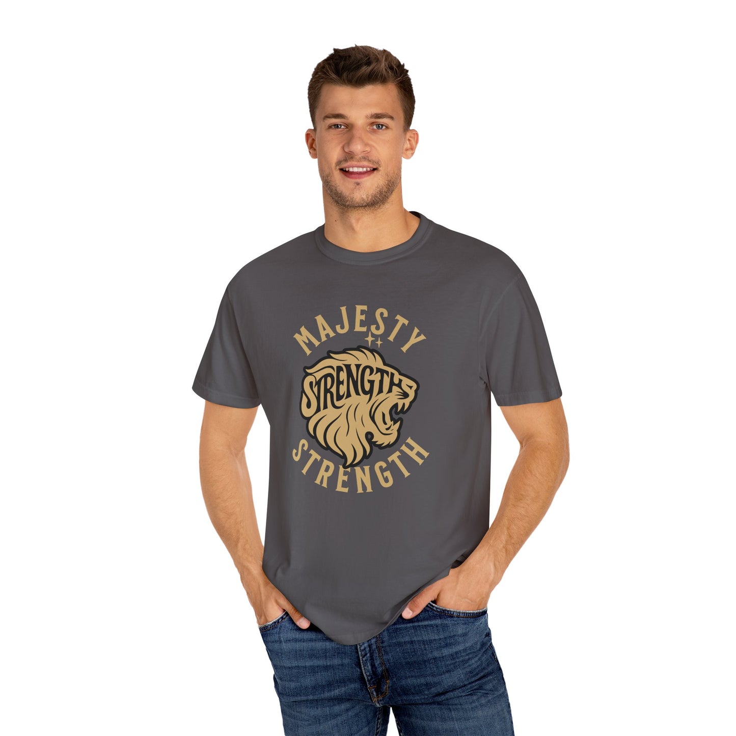 Strength & Majesty T-Shirt, Unisex Graphic Tee, Animal Lover Gift, Strength Inspirational Shirt, Casual Wear, Gift for Him/Her