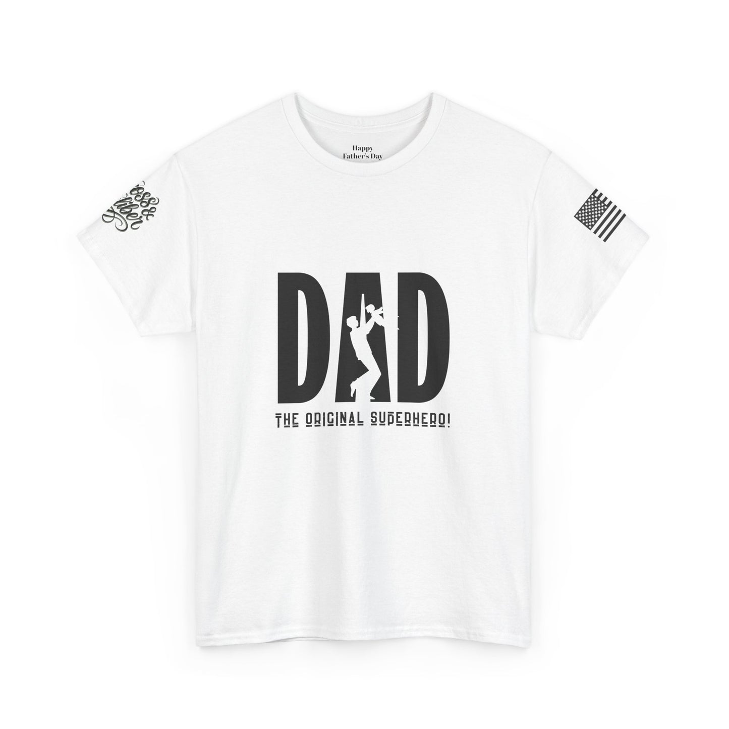 Dad Humor Unisex Heavy Cotton Tee - Funny Dad Shirt, Gift for Father's Day, Casual Comedy Tee, Patriotic Apparel, Birthday Gift