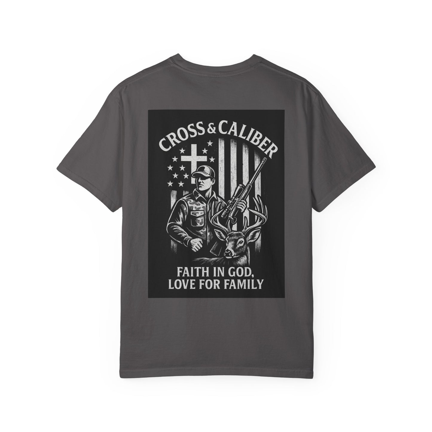 Faith-Focused Unisex Garment-Dyed T-shirt - Cross & Caliber Design