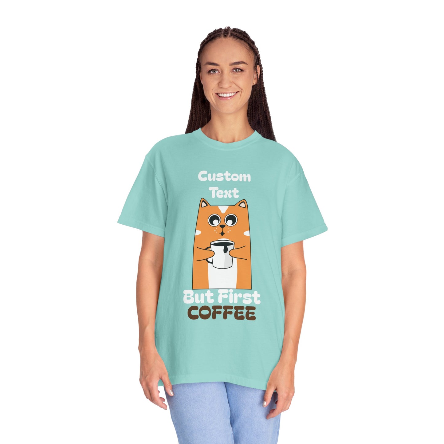 Coffee Lover T-Shirt - Unisex Garment-Dyed Tee, Fun Gift for Coffee Enthusiasts, Perfect for Birthdays, Casual Wear, Coffee Shop Visits
