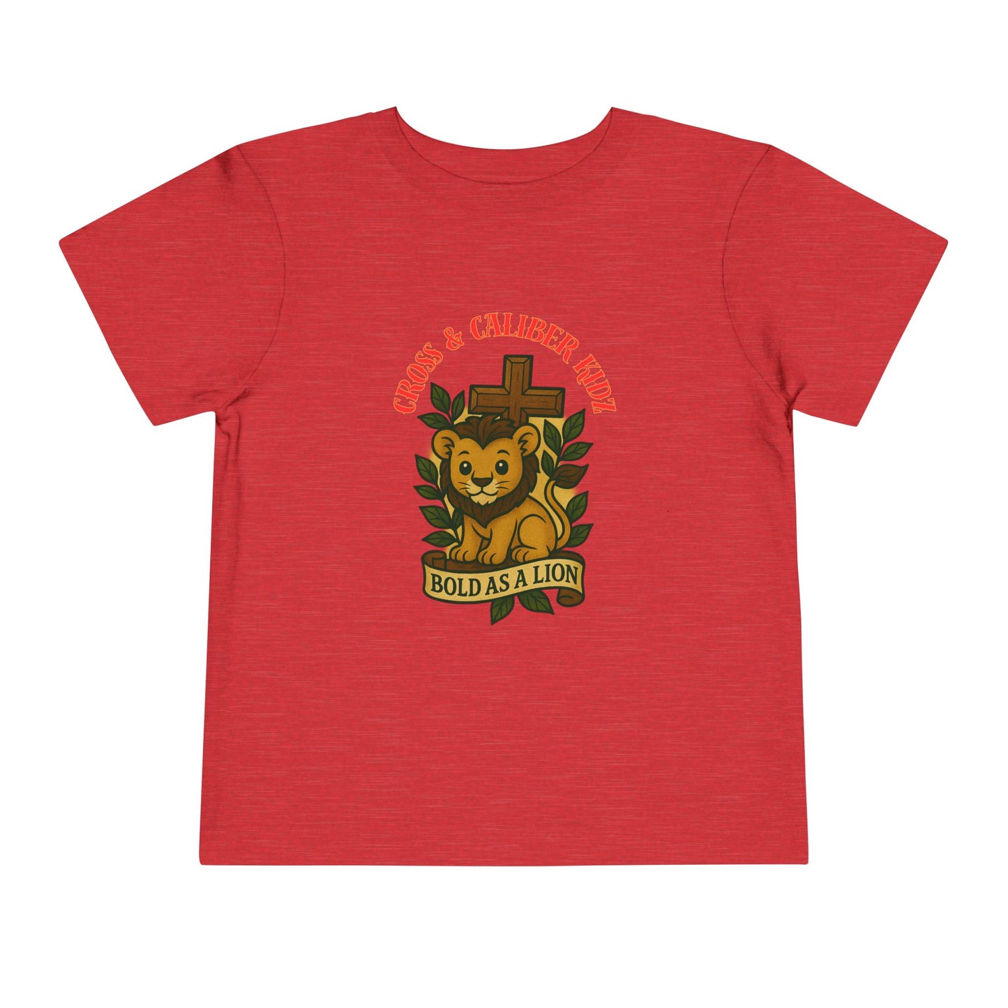 Bold as a Lion Toddler Tee - Cute Christian Graphic Shirt for Kids
