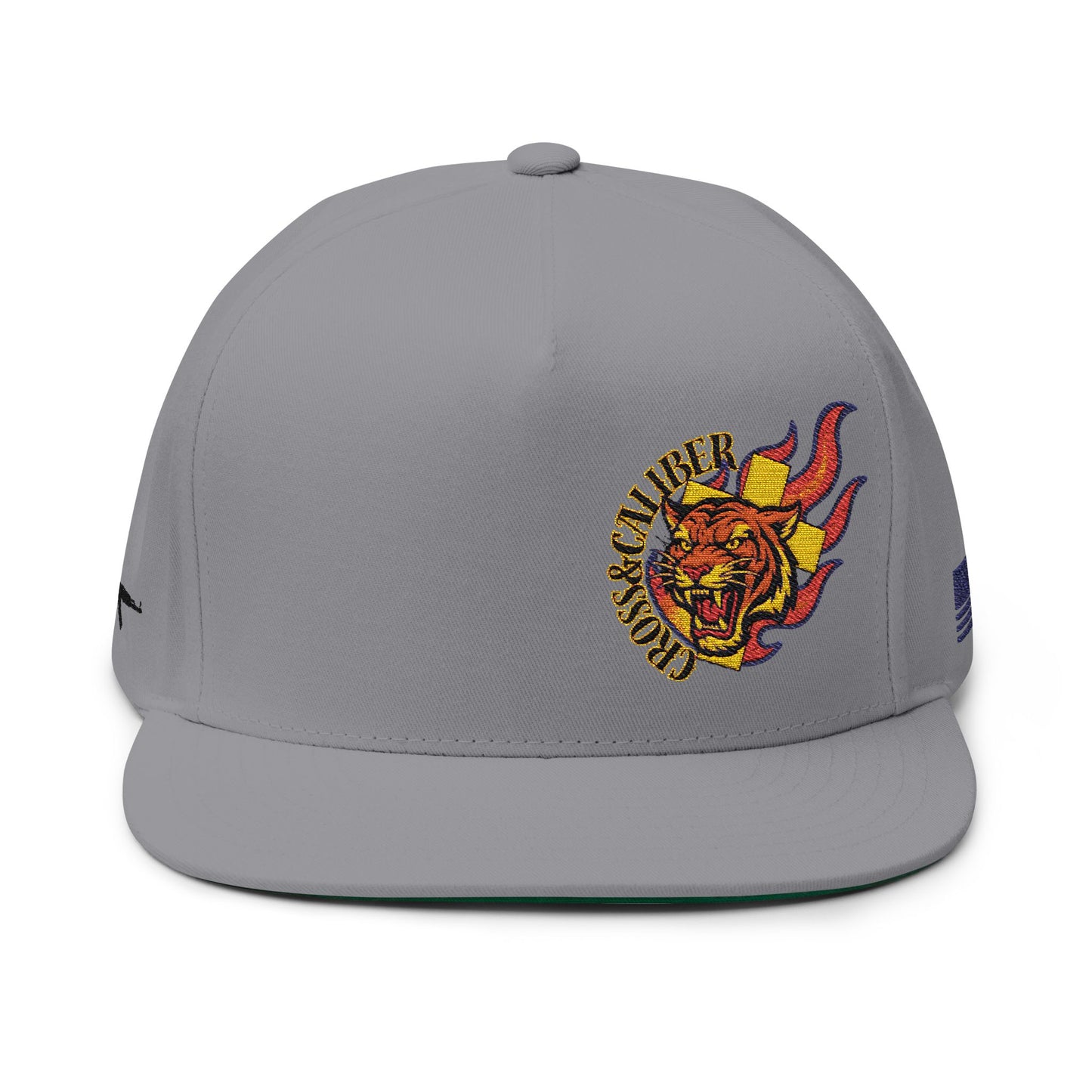 Embroidered Flat Bill Cap - Cross & Caliber Design