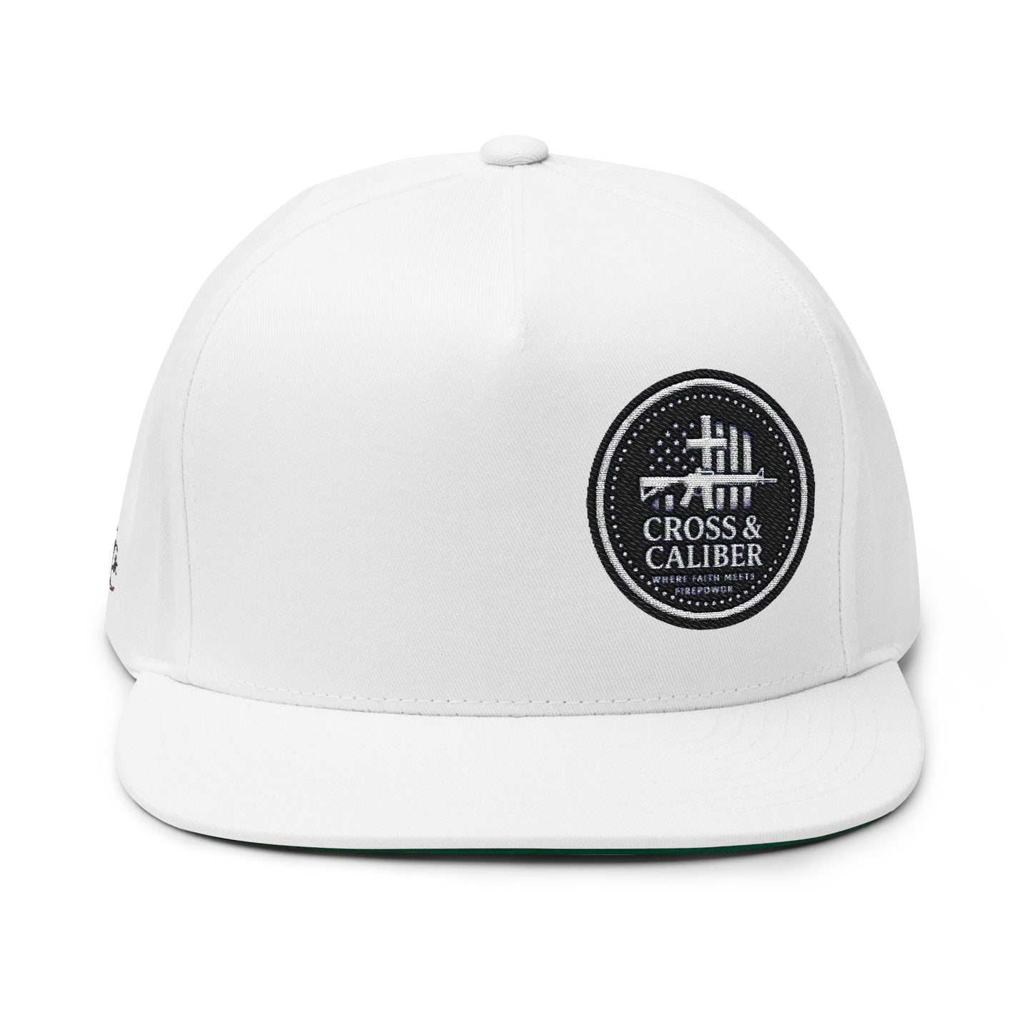 Cross & Caliber Embroidered Flat Bill Cap - Stylish Gear for Everyday Adventures