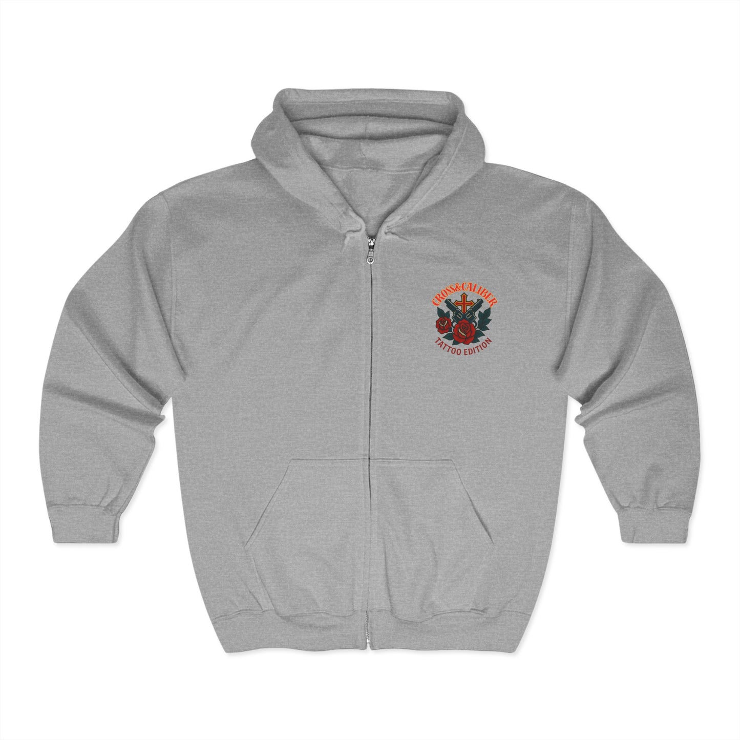 Unisex Heavy Blend™ Full Zip Hoodie - Vintage Eagle Design