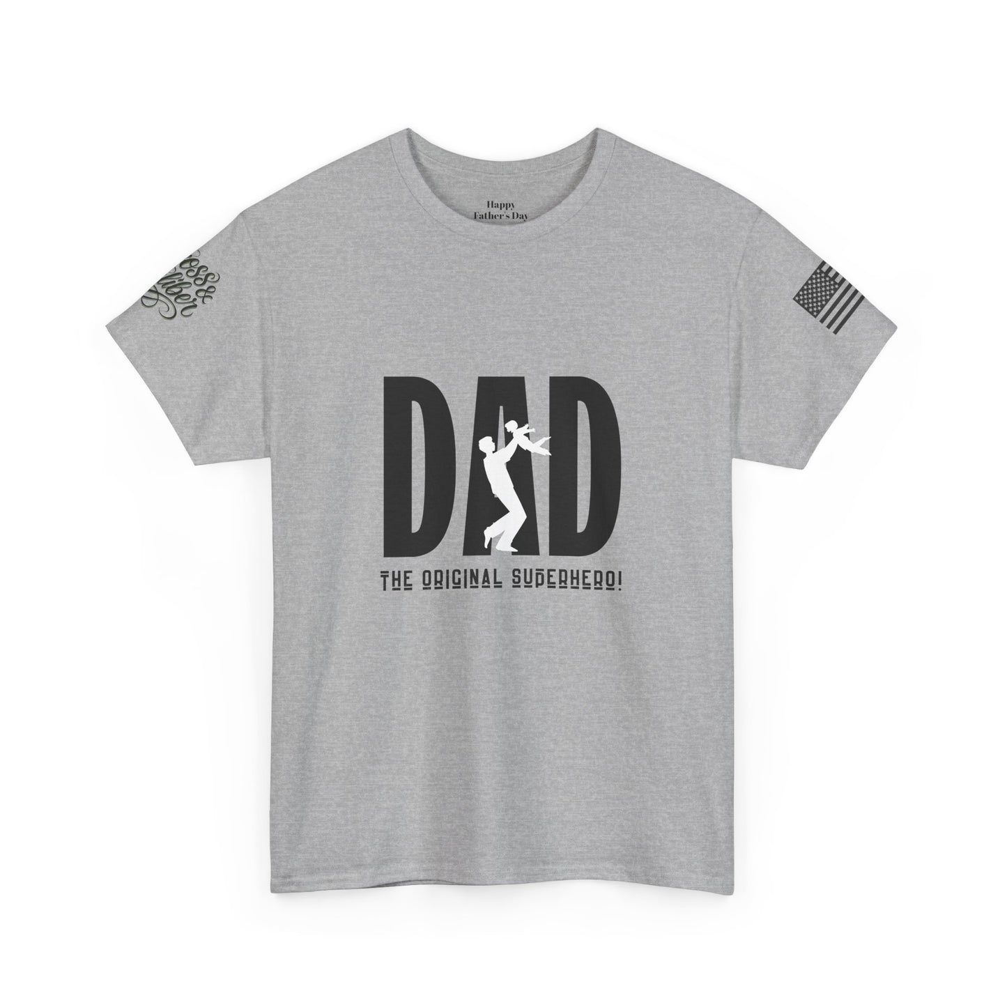 Dad Humor Unisex Heavy Cotton Tee - Funny Dad Shirt, Gift for Father's Day, Casual Comedy Tee, Patriotic Apparel, Birthday Gift