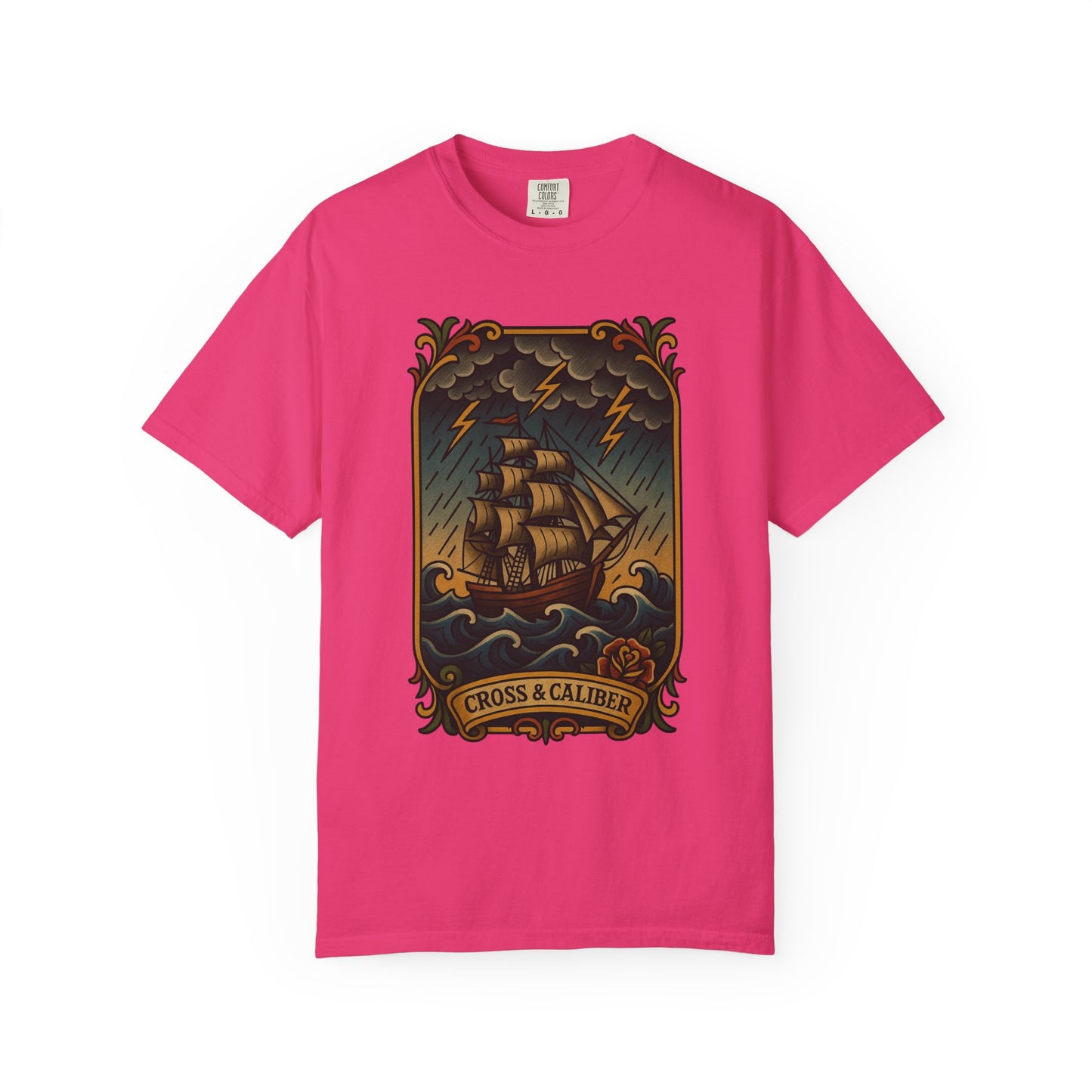 Nautical Tattoo T-Shirt - Cross & Caliber Design