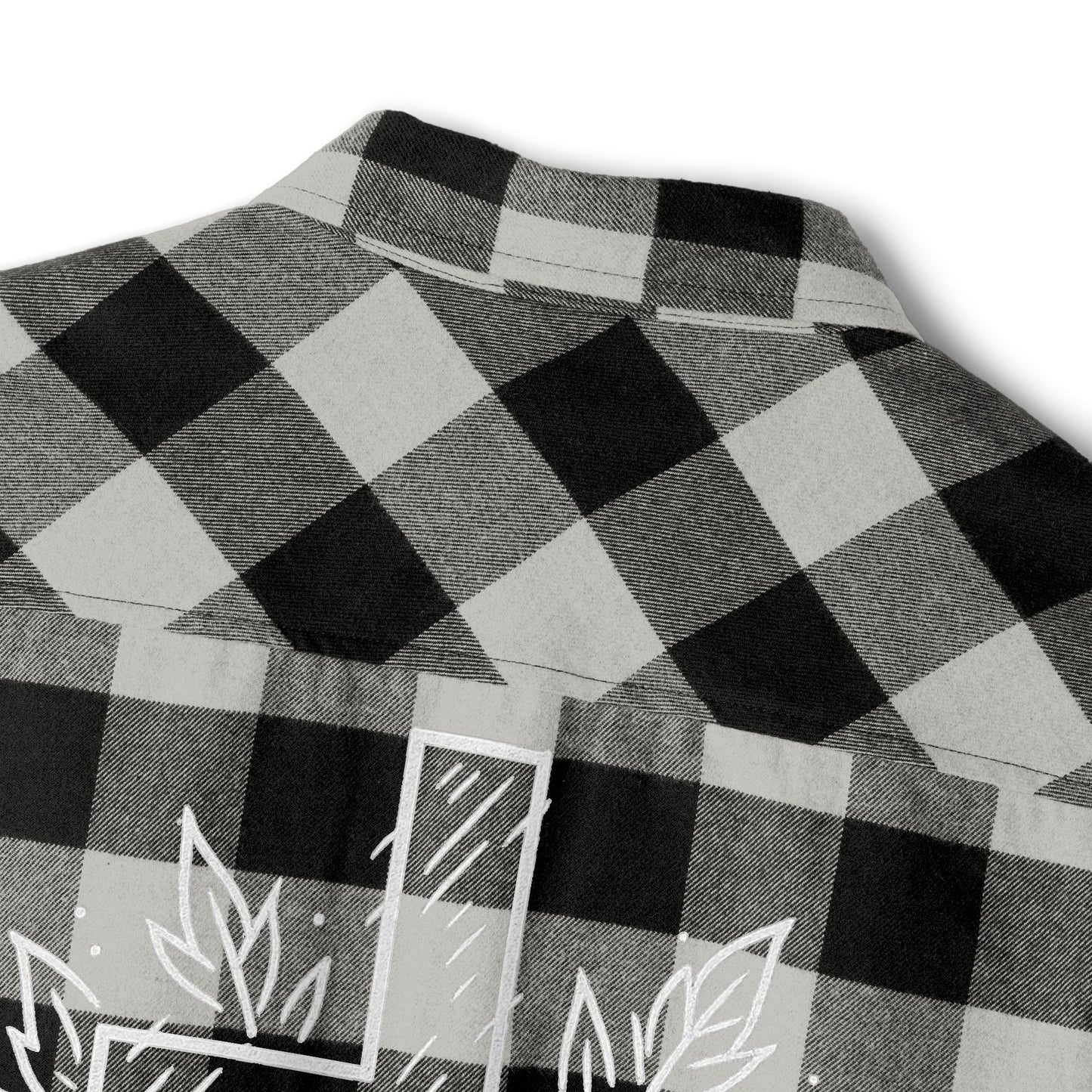 Unisex Flannel Shirt - Cross & Caliber Graphic, Cozy Casual Wear for Any Occasion