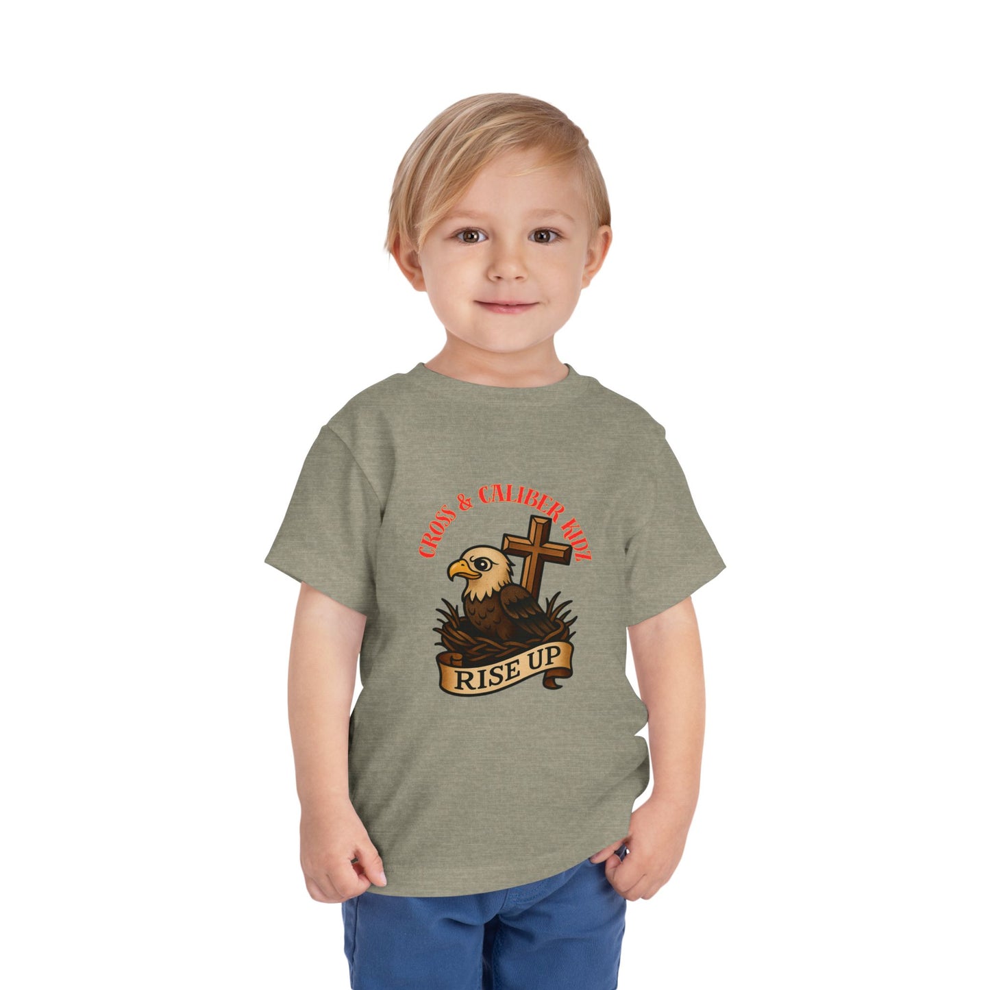 Kids' Eagle 'Rise Up' Short Sleeve Tee - Inspirational Toddler Shirt