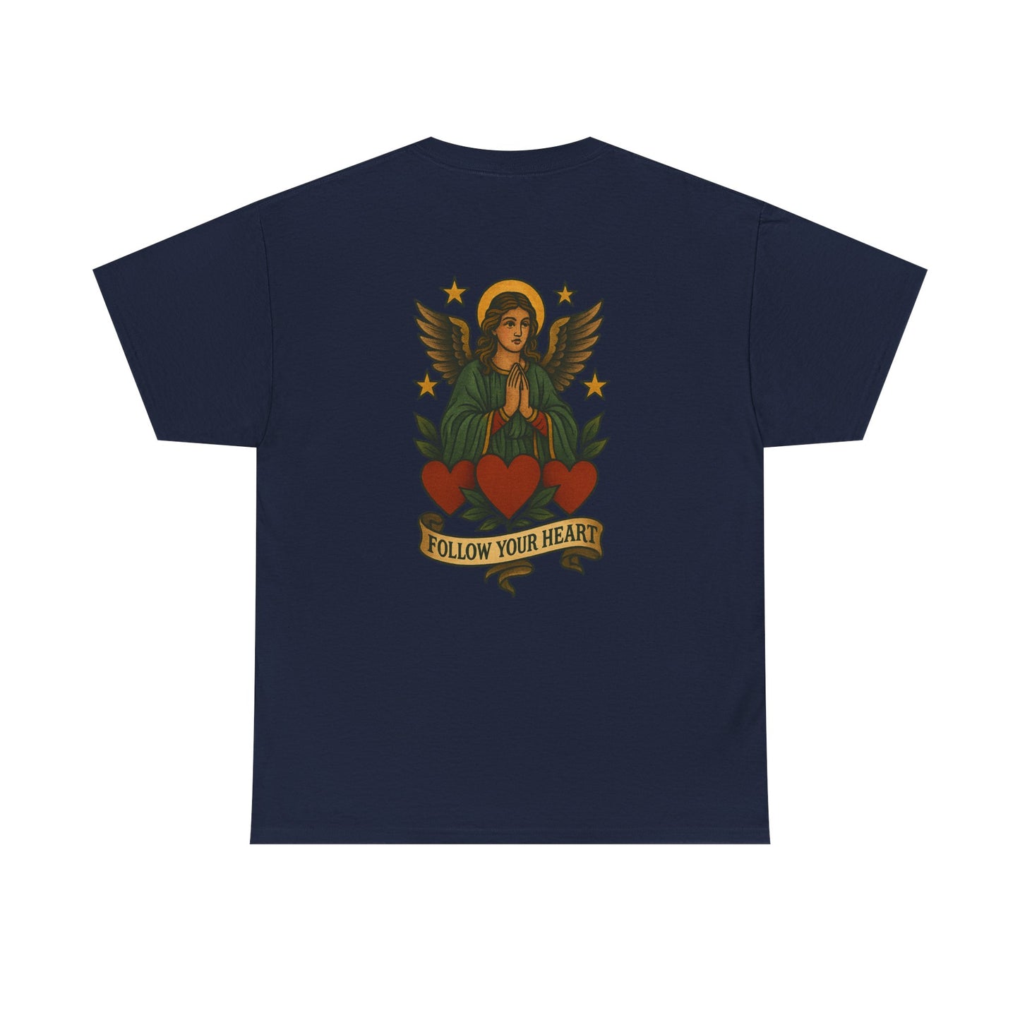Follow Your Heart Unisex Heavy Cotton Tee - Inspirational Graphic Shirt