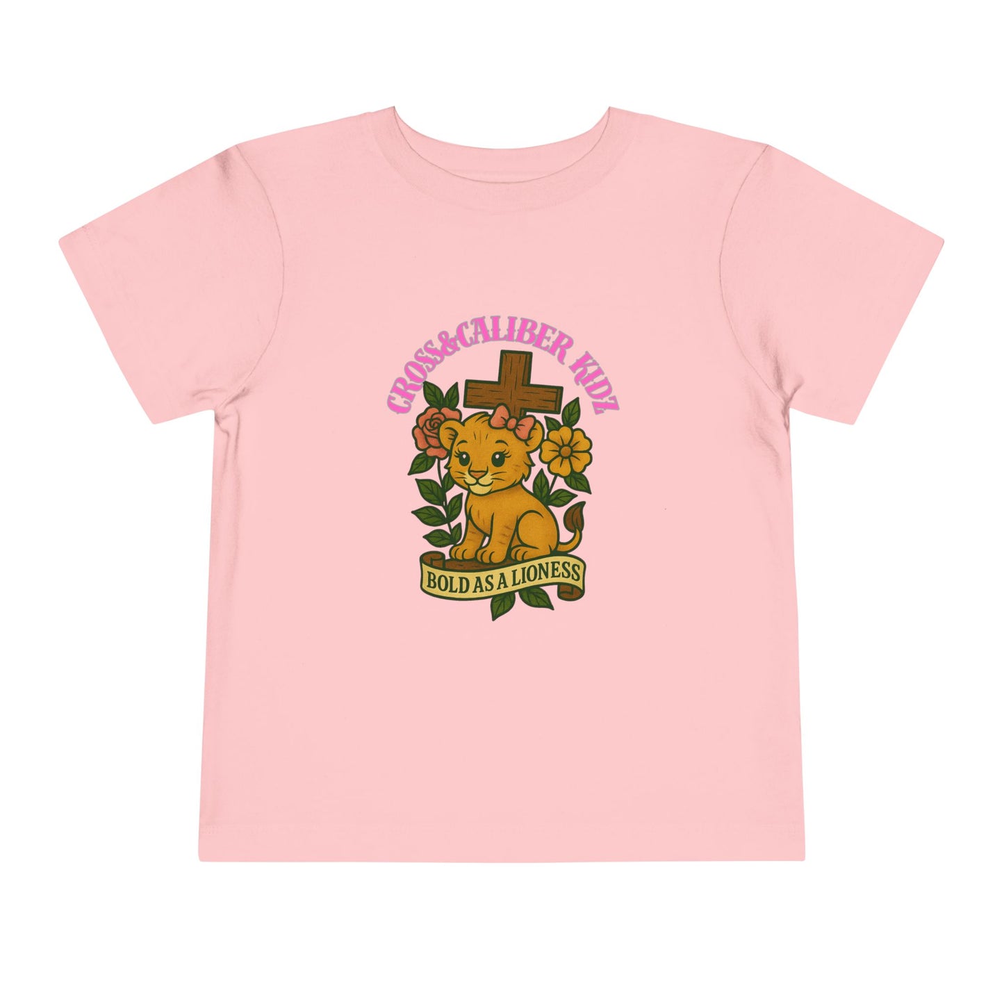 Toddler Short Sleeve Tee - Bold as a Lioness Design