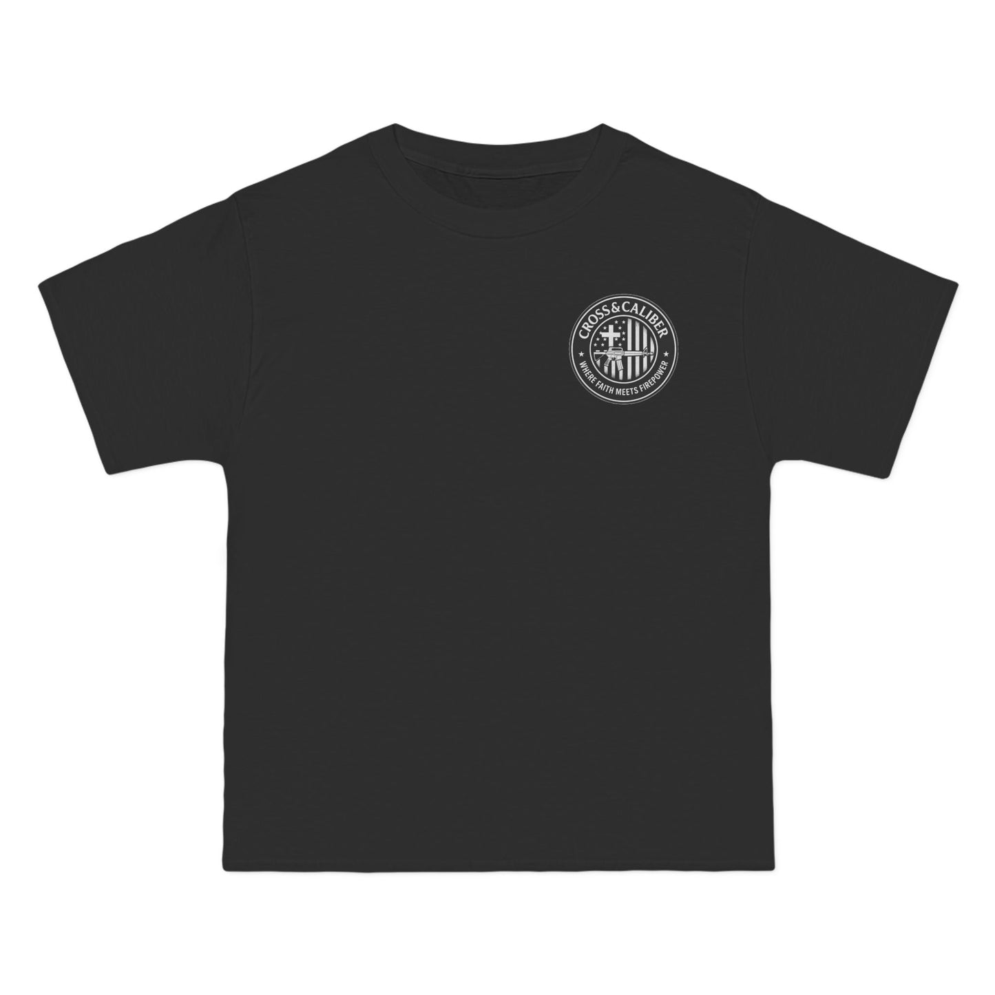 Cross & Caliber Shield Graphic T-Shirt for Casual Style