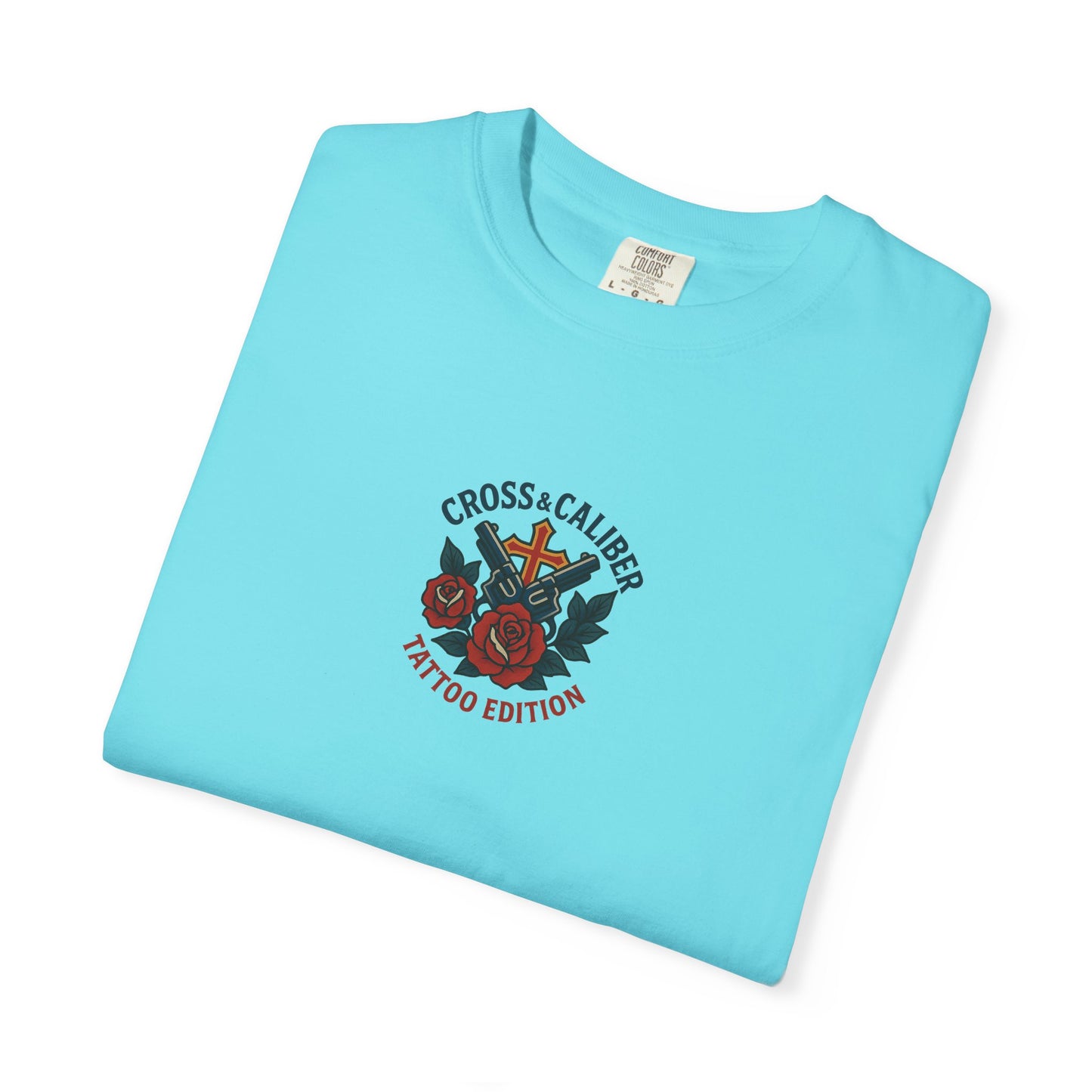 Cross & Caliber Tattoo Edition Unisex T-Shirt - Vintage Style Graphic Tee