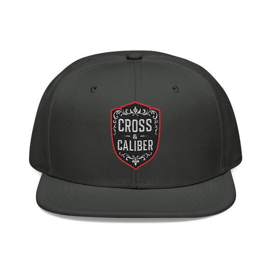 Cross & Caliber Embroidered Snapback Hat - Stylish Casual Cap for Everyday Use