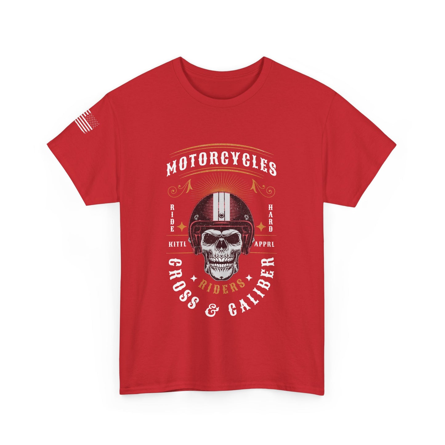 Motorcycle Skull Tee, Unisex Heavy Cotton Tee, Biker Apparel, Halloween Costume, Gift for Riders, Motorcycle Enthusiasts, Casual Wear