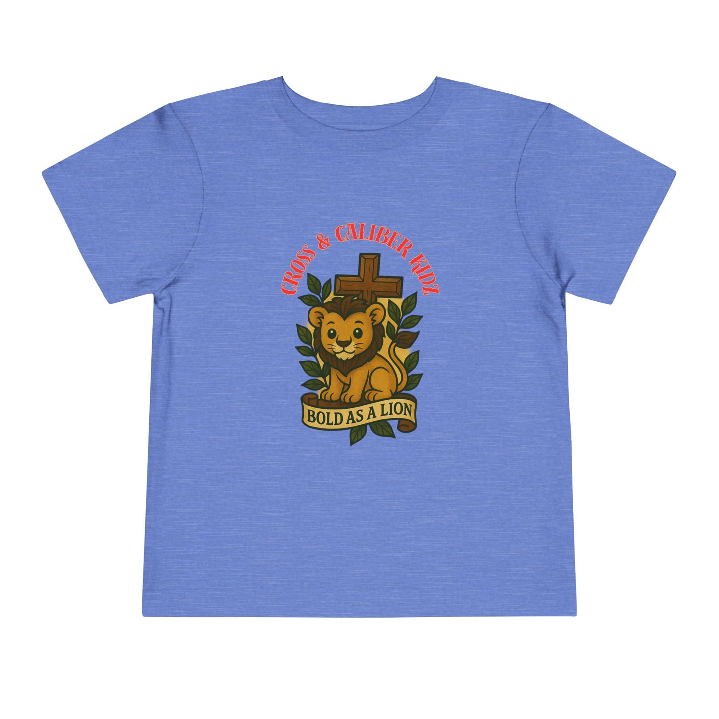 Bold as a Lion Toddler Tee - Cute Christian Graphic Shirt for Kids
