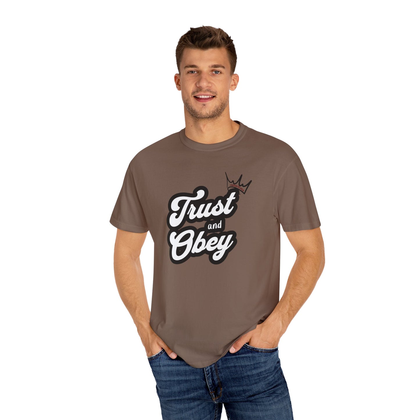 Unisex Vintage-Inspired Graphic T-Shirt - Trust and Obey, Casual Wear, Street Style, Gift for Him/Her, Unique Graphic Tee