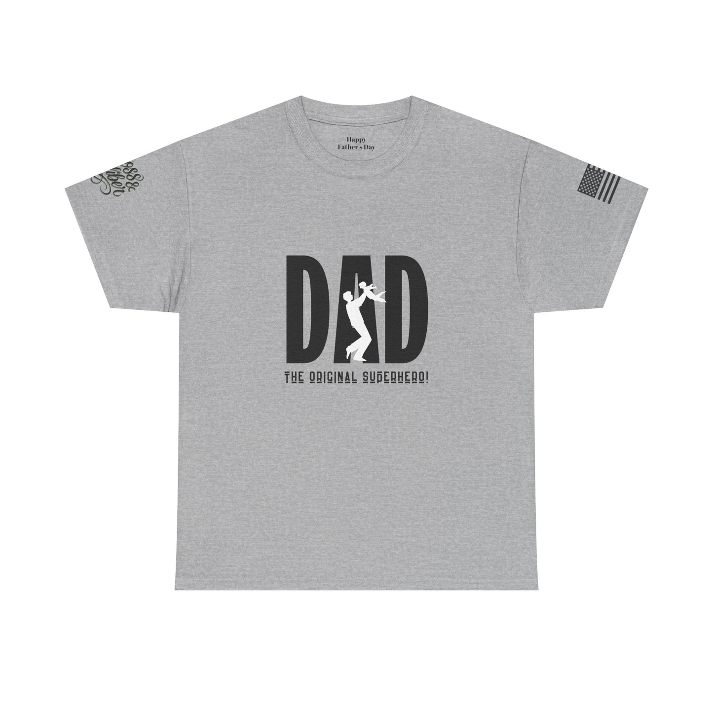 Dad Humor Unisex Heavy Cotton Tee - Funny Dad Shirt, Gift for Father's Day, Casual Comedy Tee, Patriotic Apparel, Birthday Gift