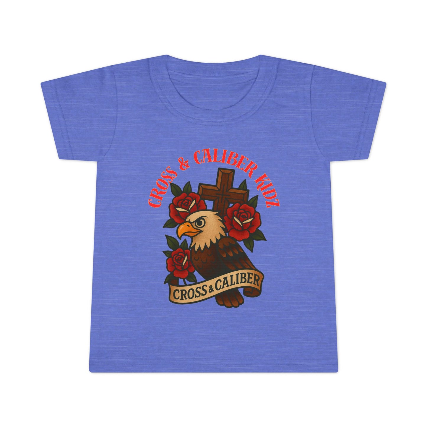 Bold Eagle & Roses Toddler T-Shirt - Faith-Inspired Design