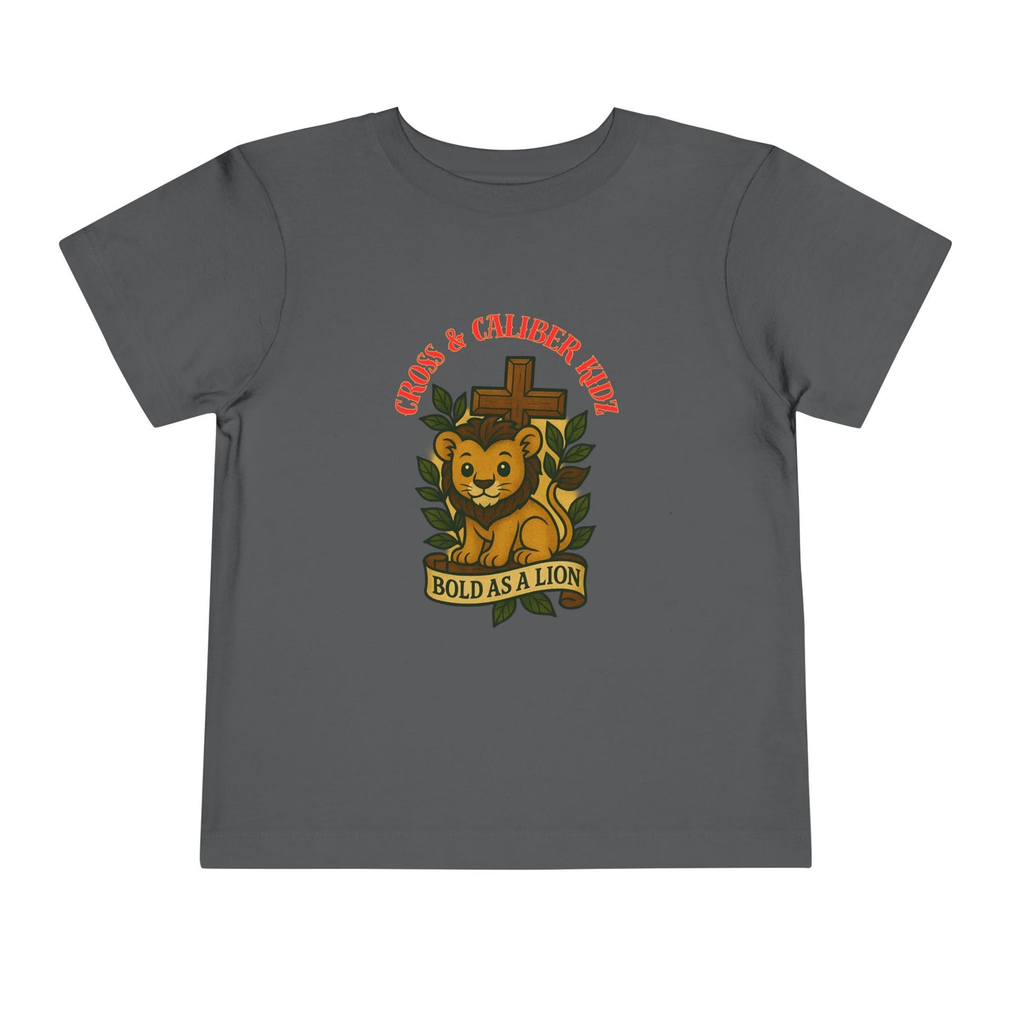 Bold as a Lion Toddler Tee - Cute Christian Graphic Shirt for Kids