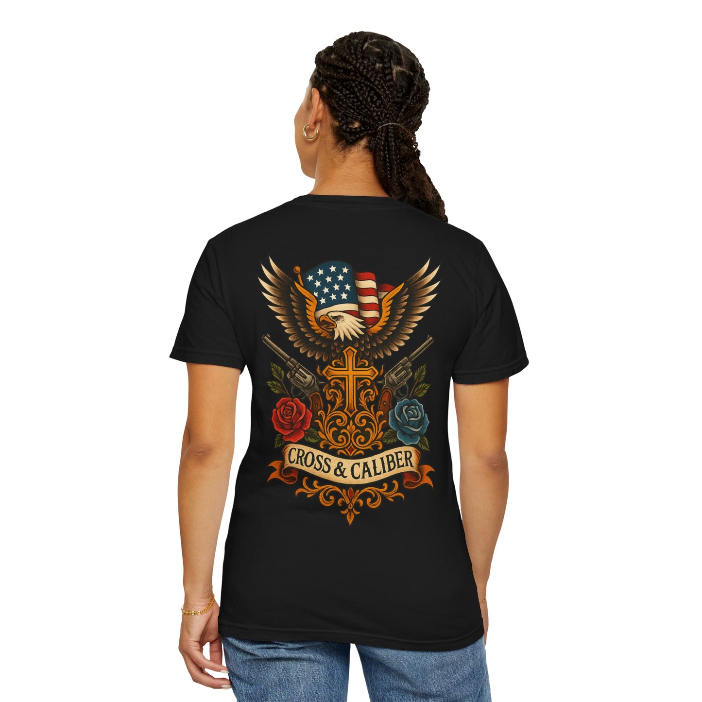 Cross & Caliber Tattoo Edition Unisex T-Shirt - Vintage Style Graphic Tee