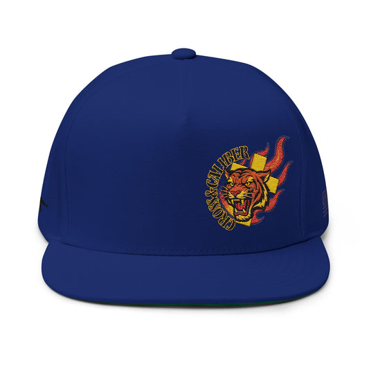 Embroidered Flat Bill Cap - Cross & Caliber Design