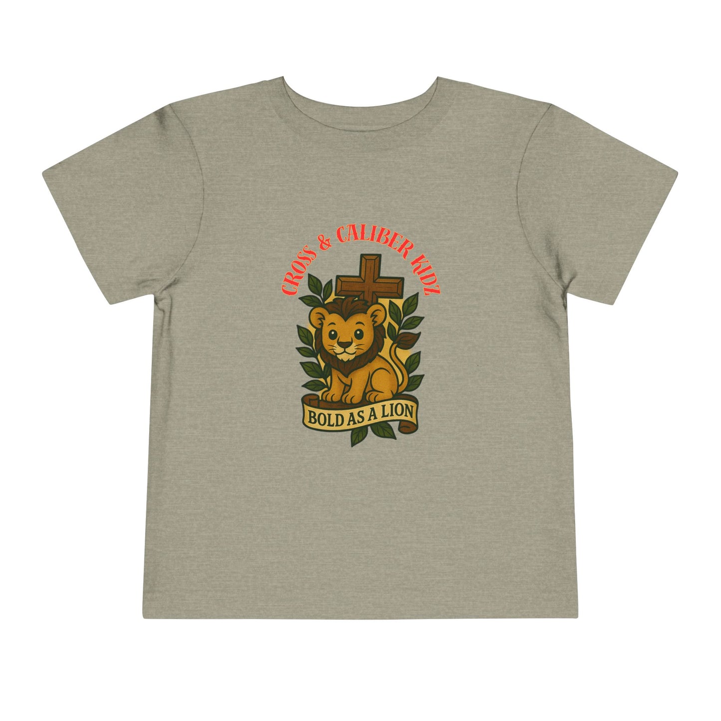 Bold as a Lion Toddler Tee - Cute Christian Graphic Shirt for Kids