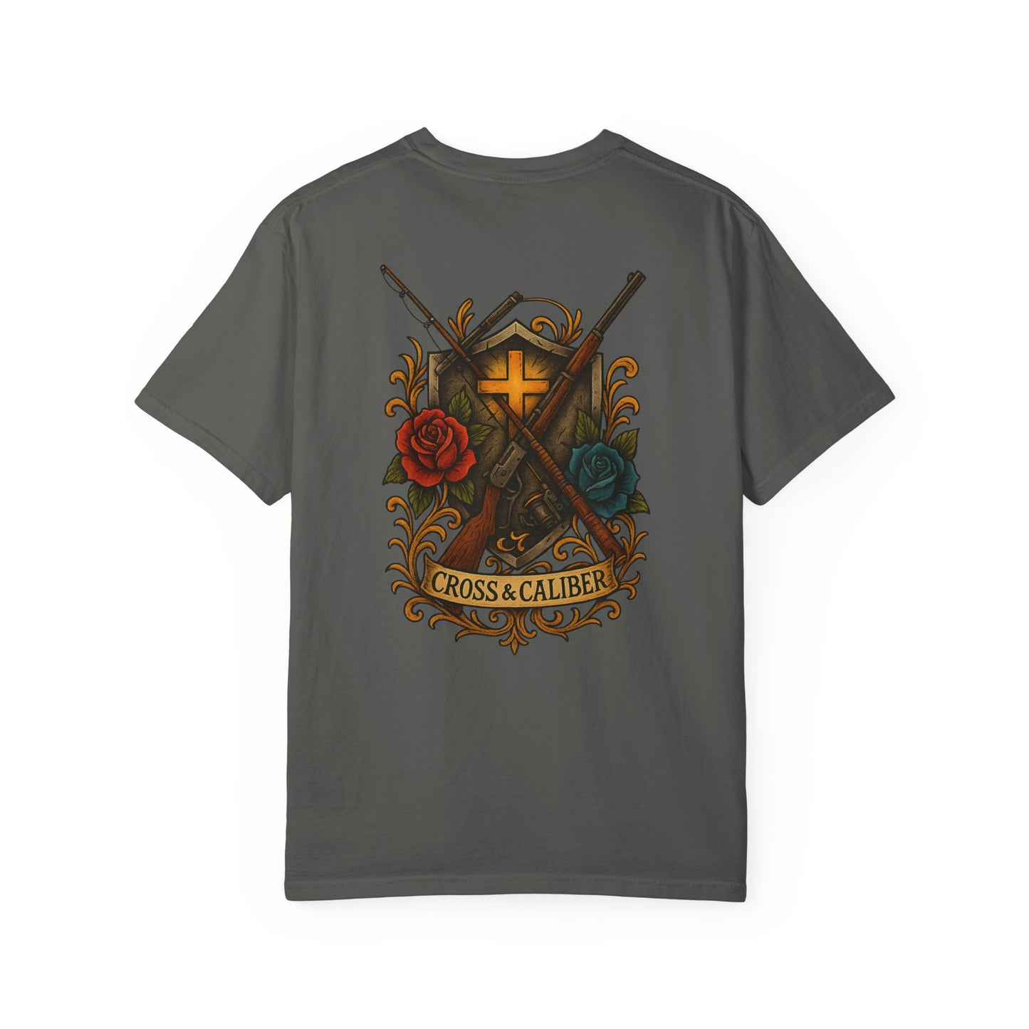 Cross & Caliber Tattoo Edition Unisex Garment-Dyed T-Shirt