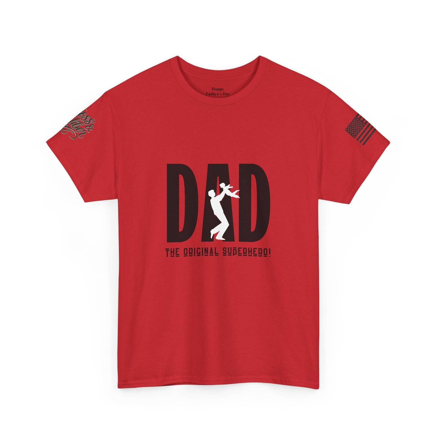 Dad Humor Unisex Heavy Cotton Tee - Funny Dad Shirt, Gift for Father's Day, Casual Comedy Tee, Patriotic Apparel, Birthday Gift